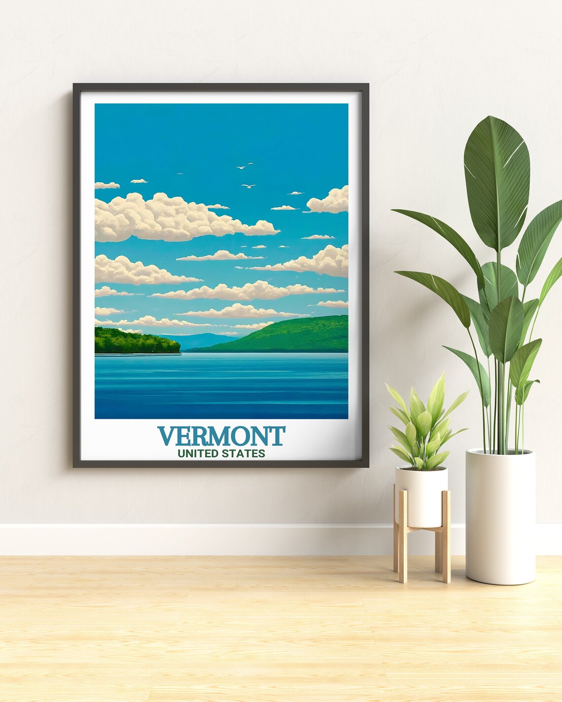 Vermont United States Lake Champlain Summer Lake Scene Poster - Image 2