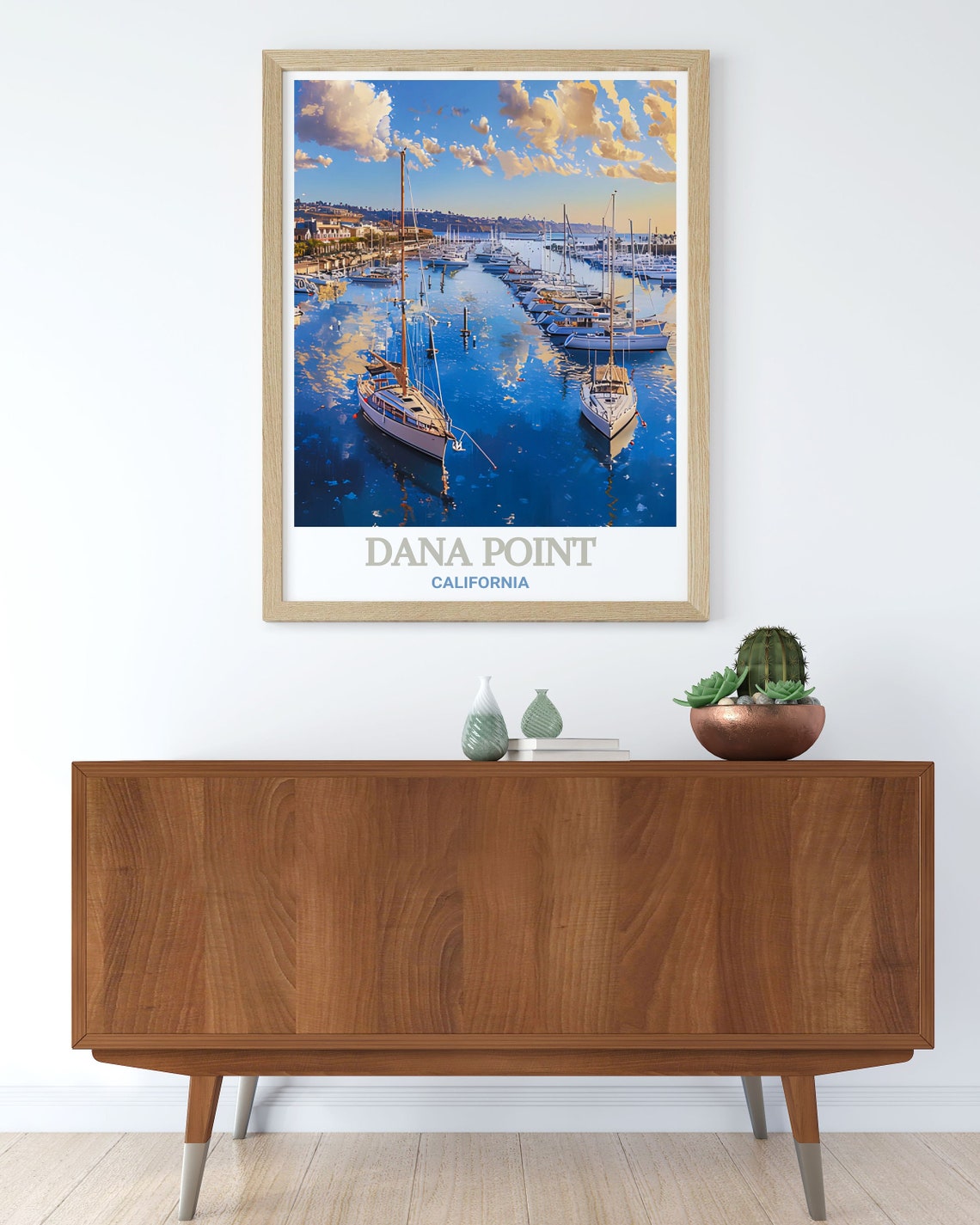 Dana Point California Golden Hour Marina Harbor Evening View Poster - Image 2