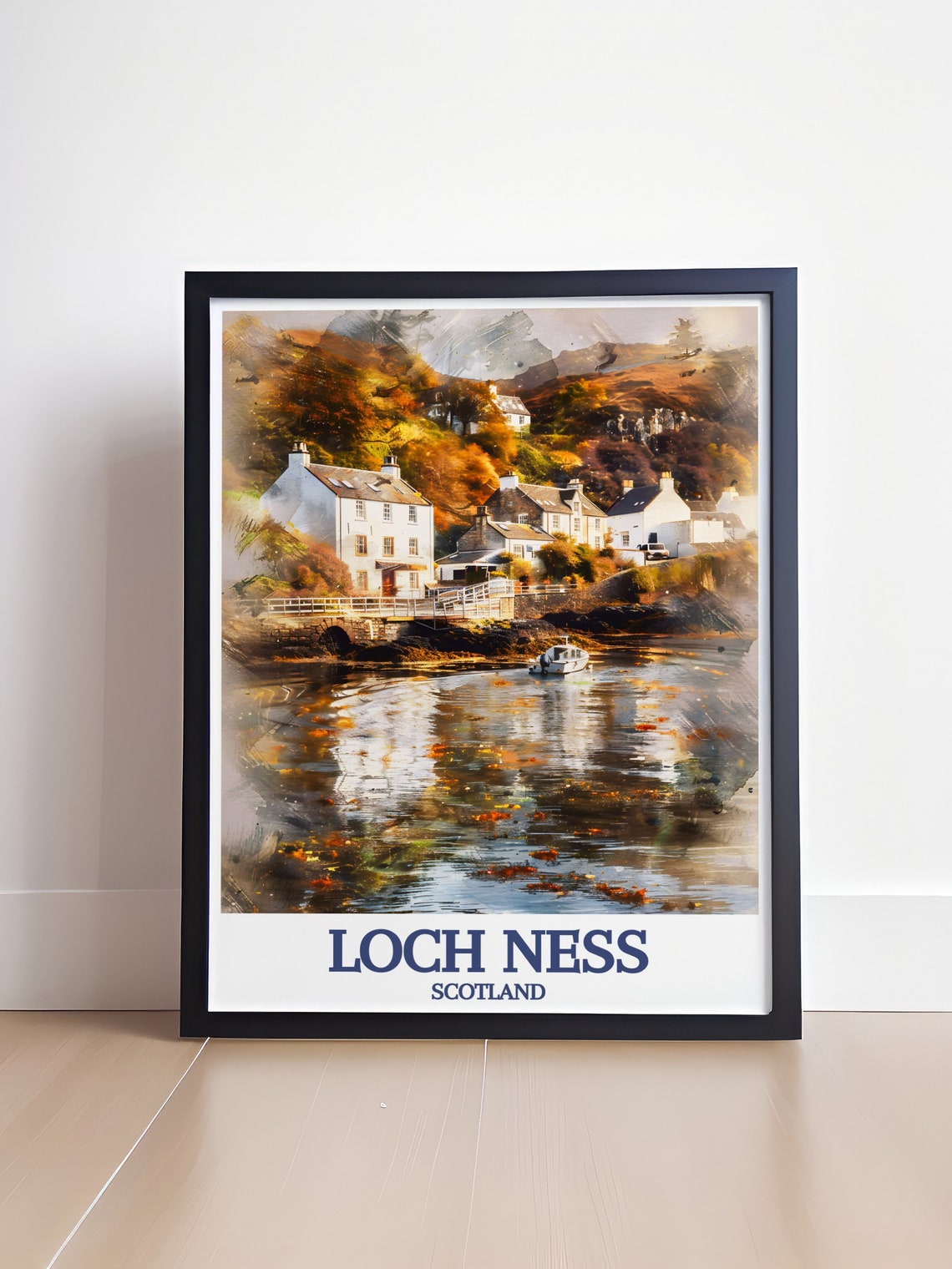 Loch Ness Scotland Drumnadrochit Village Lakeside Art Classic Poster - Image 4