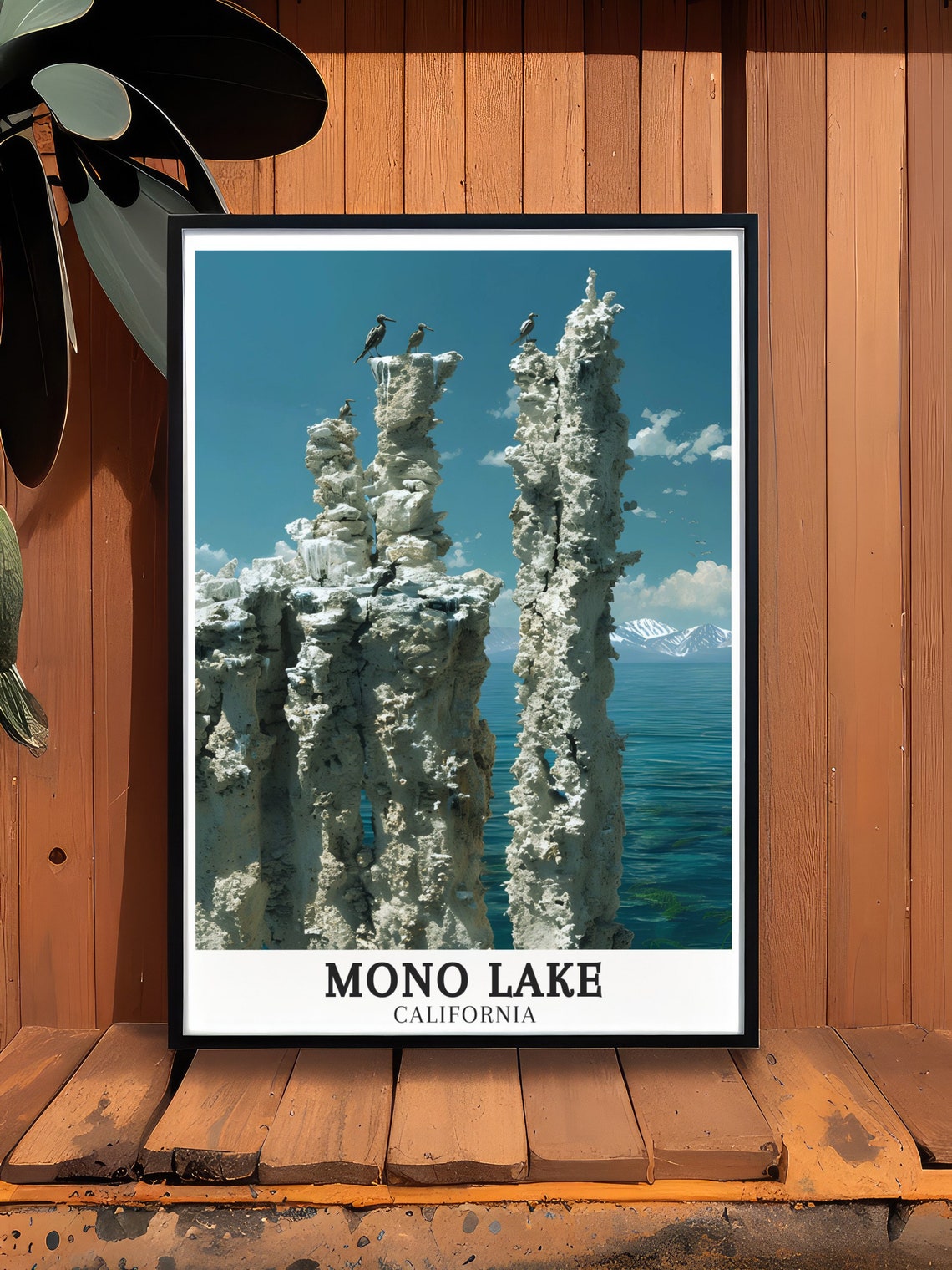 Mono Lake Travel Print Tufa Towers And Sierra Nevada Mountains Poster Tufa Towers Sierra Nevada Mountains Travel Poster Mono Lake Art - Image 2