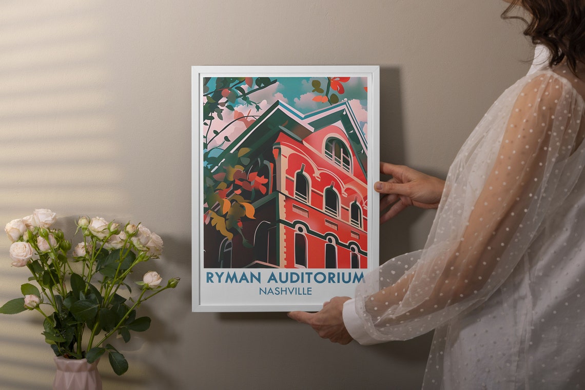 Ryman Auditorium Nashville Red Brick Historic Music Venue Poster - Image 3
