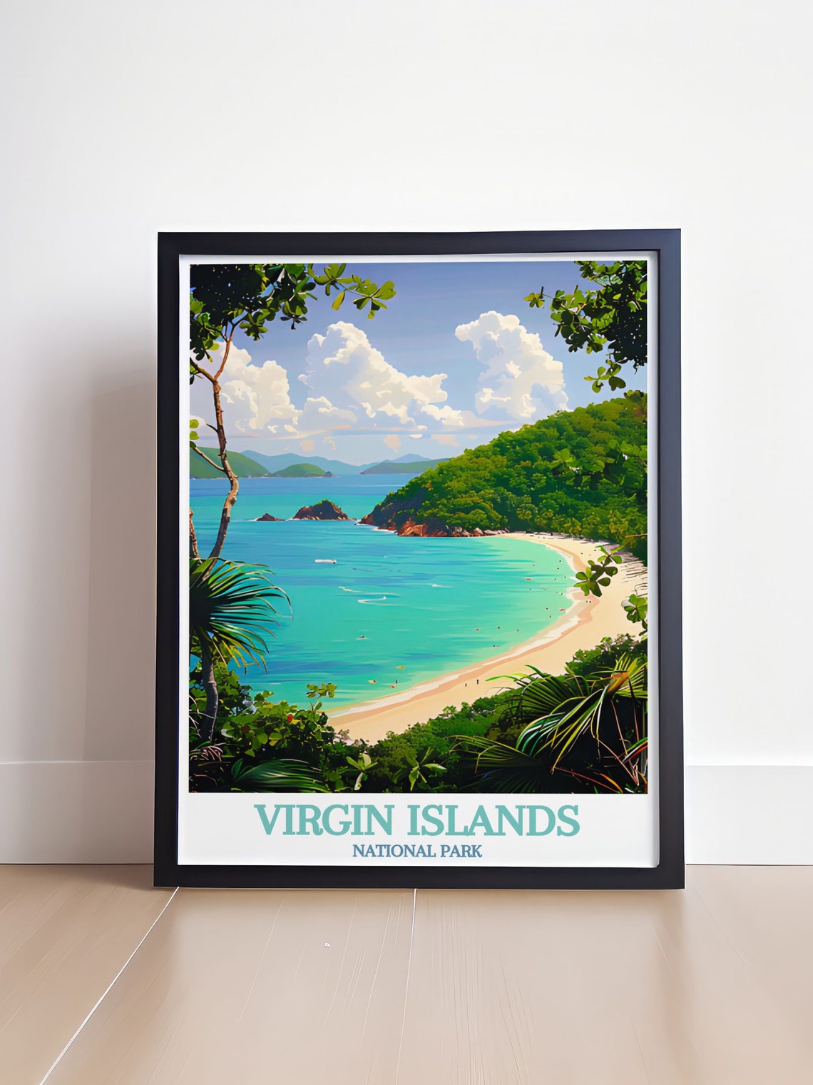 Virgin Islands National Park Turquoise Bay Beach View Poster - Image 4