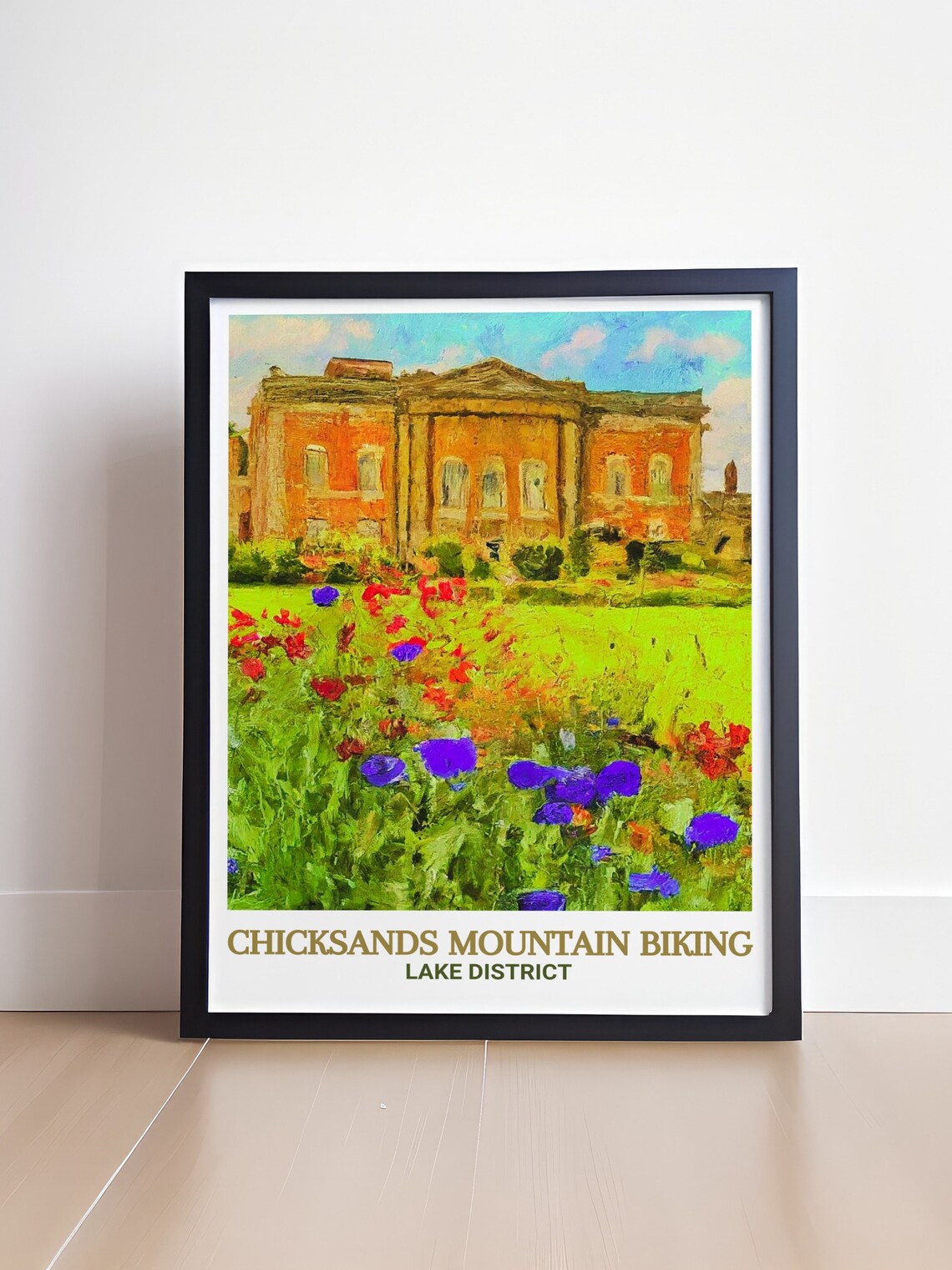 Chicksands Mountain Biking Historic Manor Garden Travel Poster - Image 4