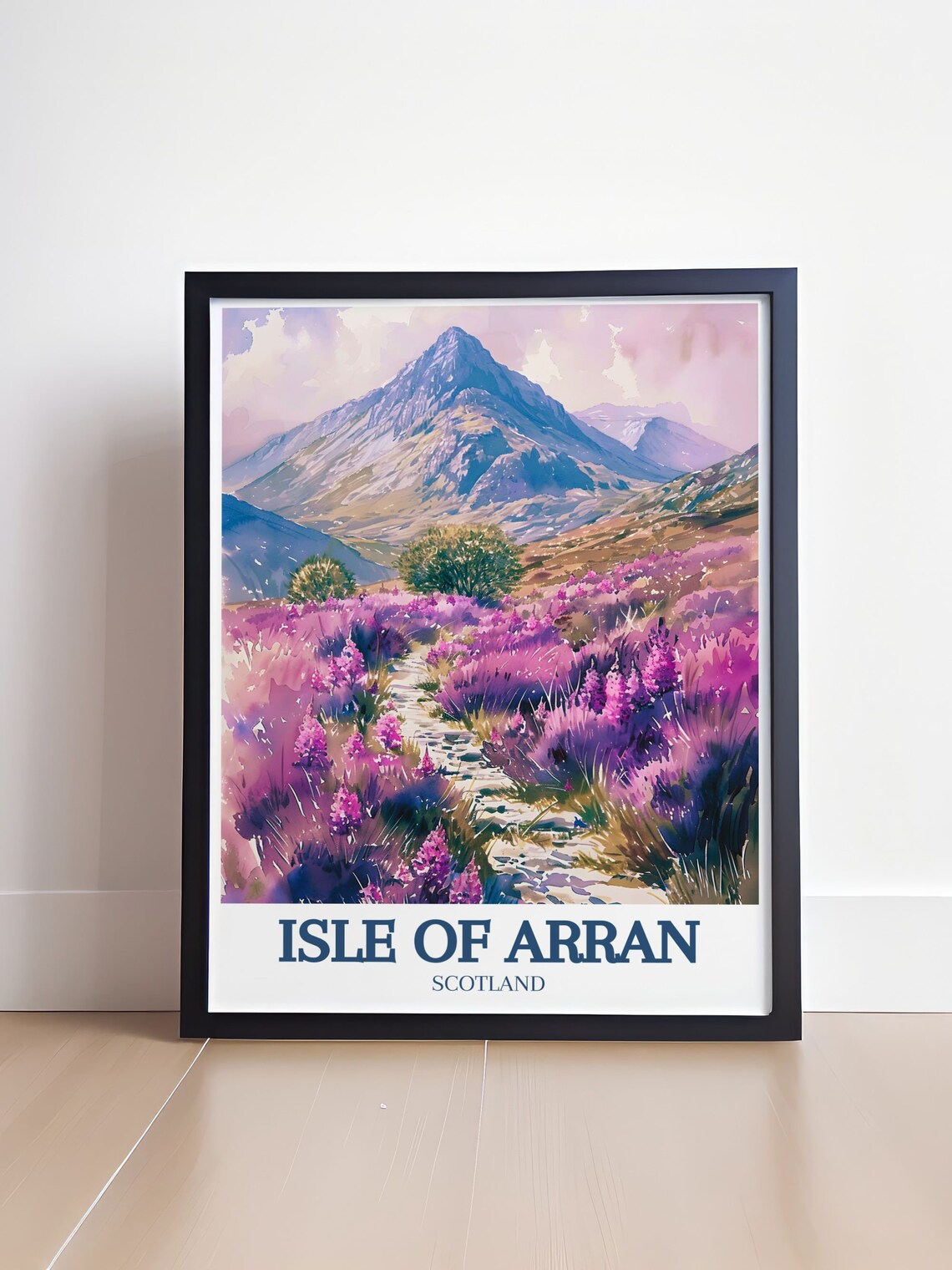 Isle of Arran Goatfell Peak Purple Heather Path Scotland Poster - Image 4