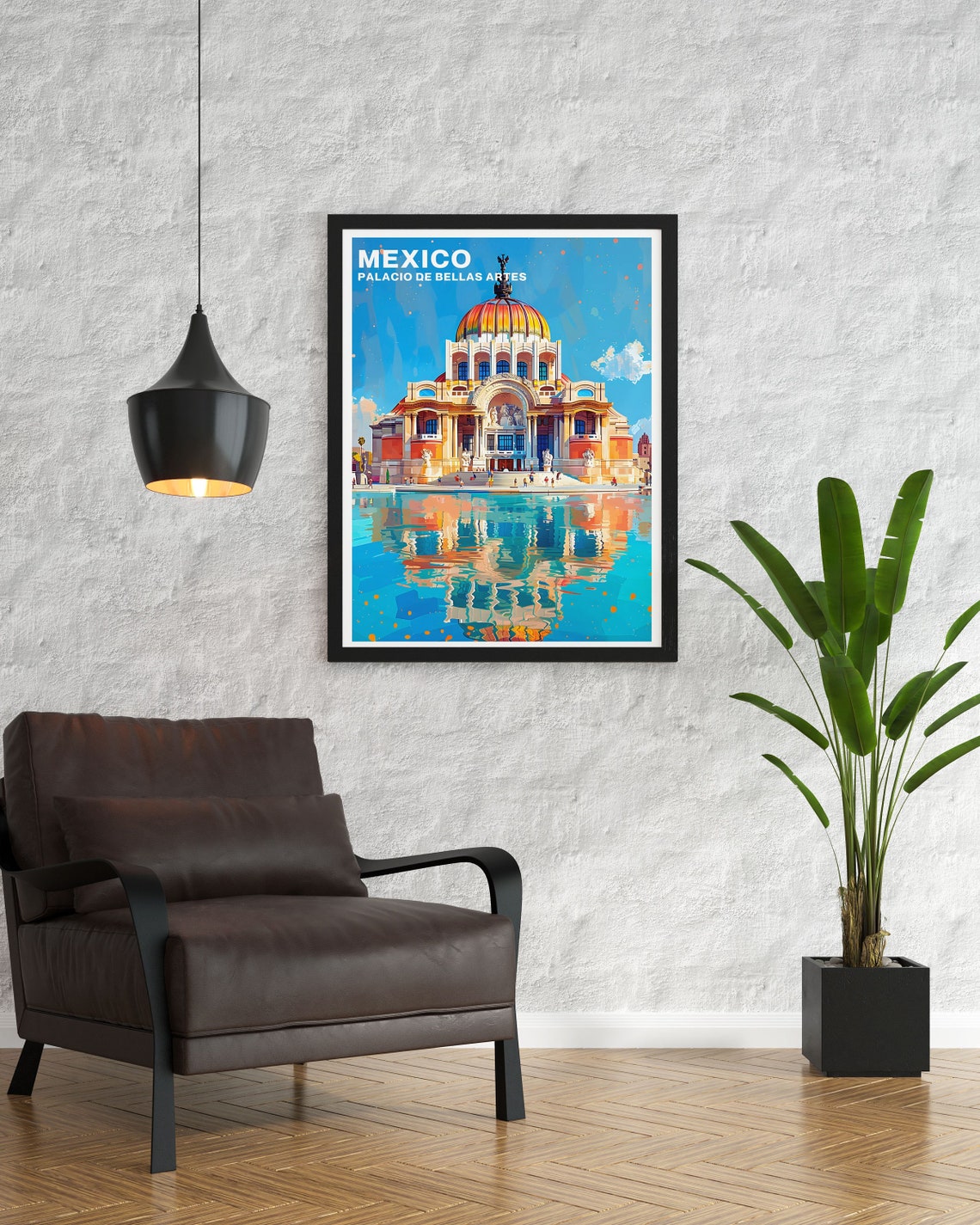 Palacio de Bellas Artes Mexico City Golden Dome Travel Poster - Image 3
