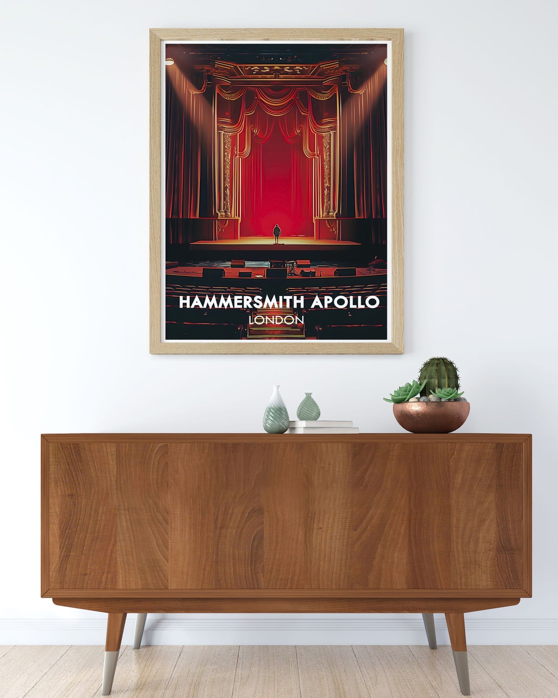 Hammersmith Apollo Theatre Red Curtain Stage London Nights Poster - Image 3