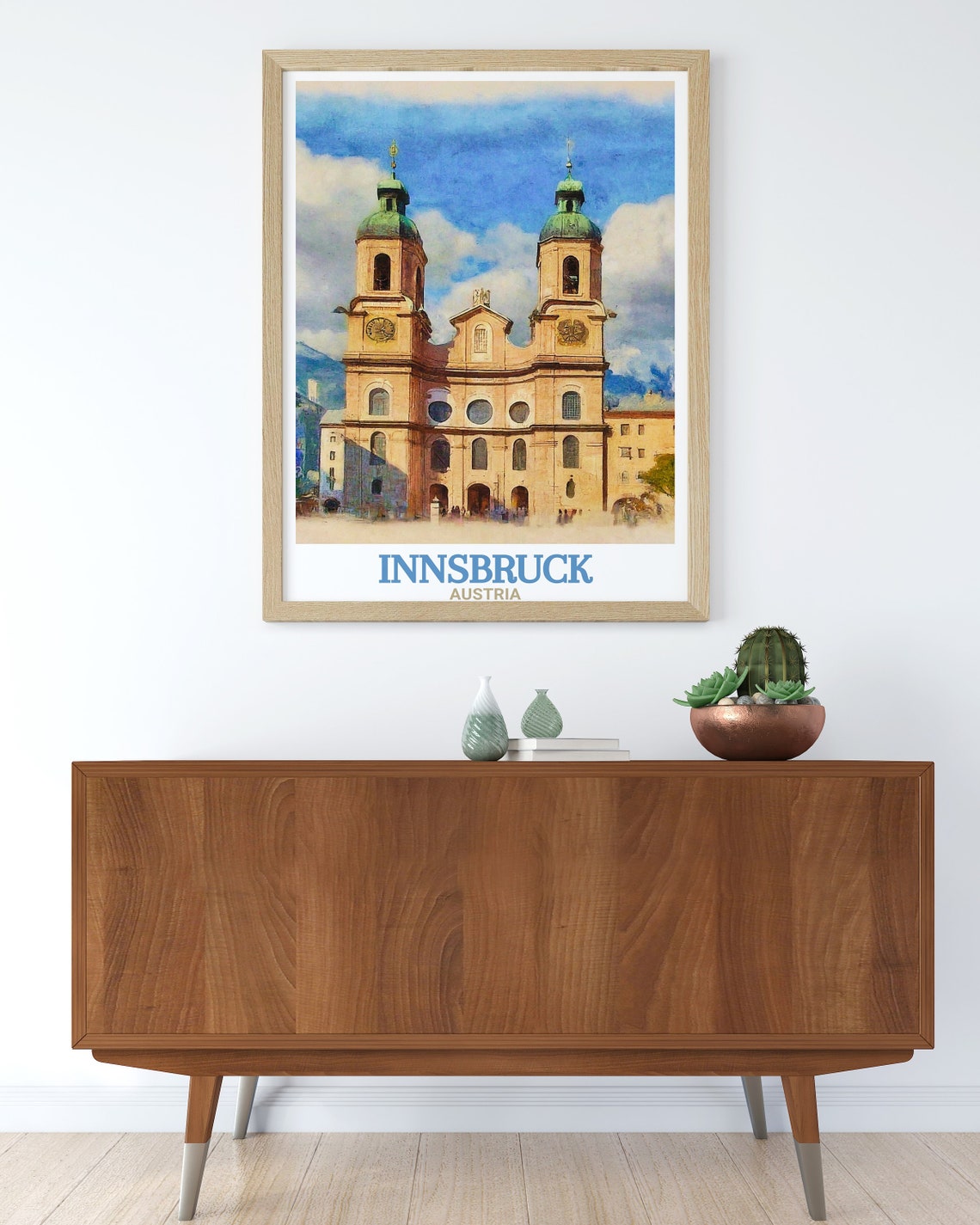 Innsbruck Travel Print Innsbruck Cathedral Prints Innsbruck Travel Art And Gifts Innsbruck Cathedral Art Prints - Image 3