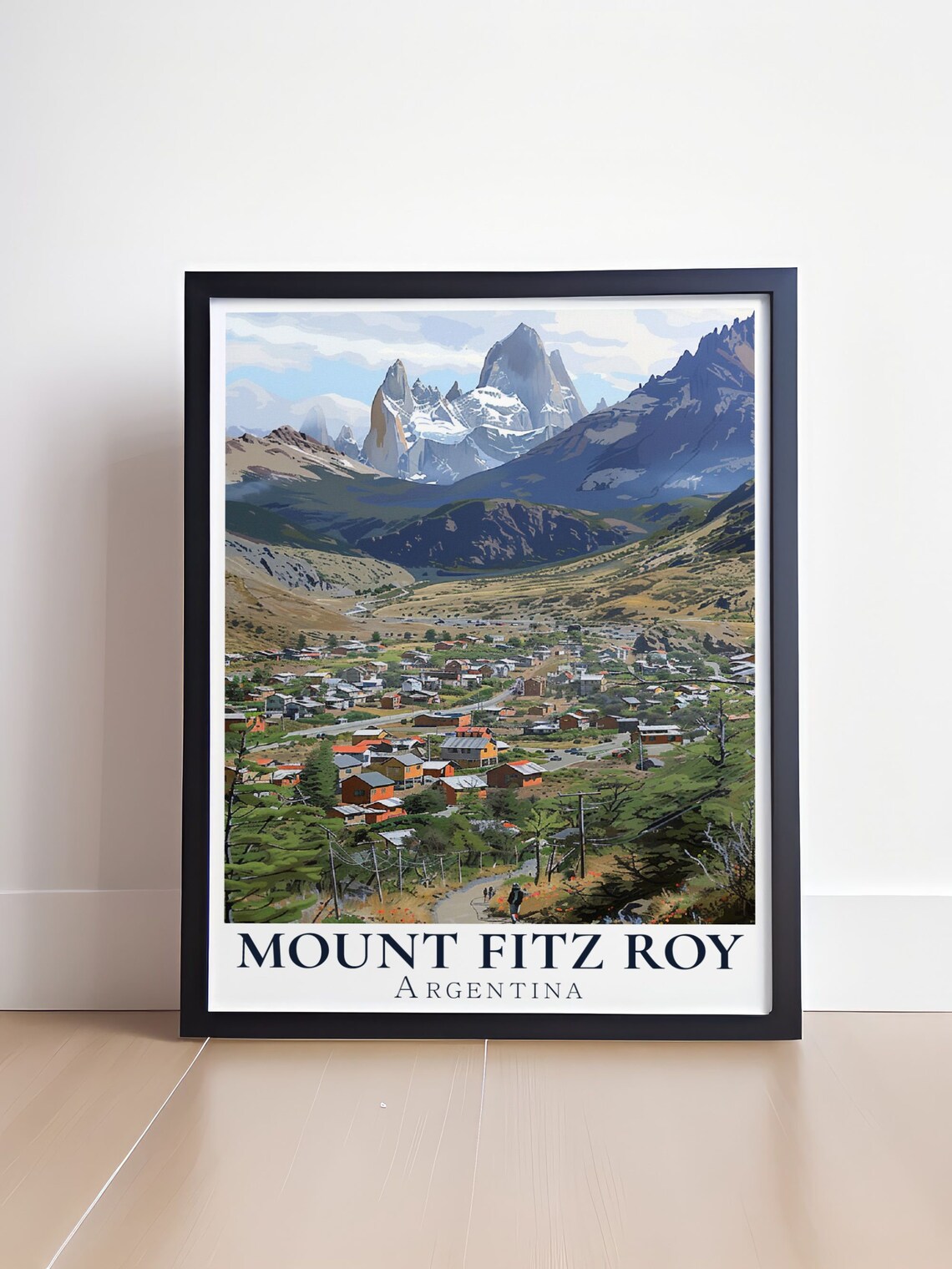 Mount Fitz Roy Sunset Alpenglow Pink Peak Argentina Patagonia Travel Poster - Image 4