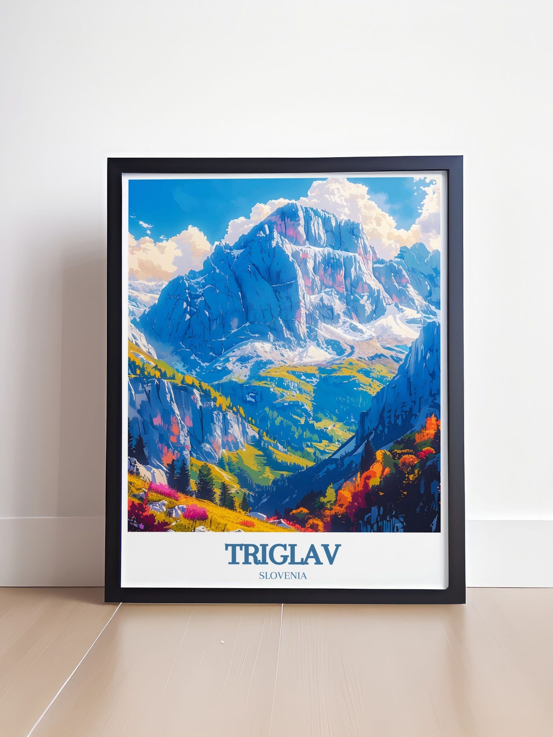 Triglav Slovenia Autumn Colors Alpine Valley Landscape Scene Poster - Image 4