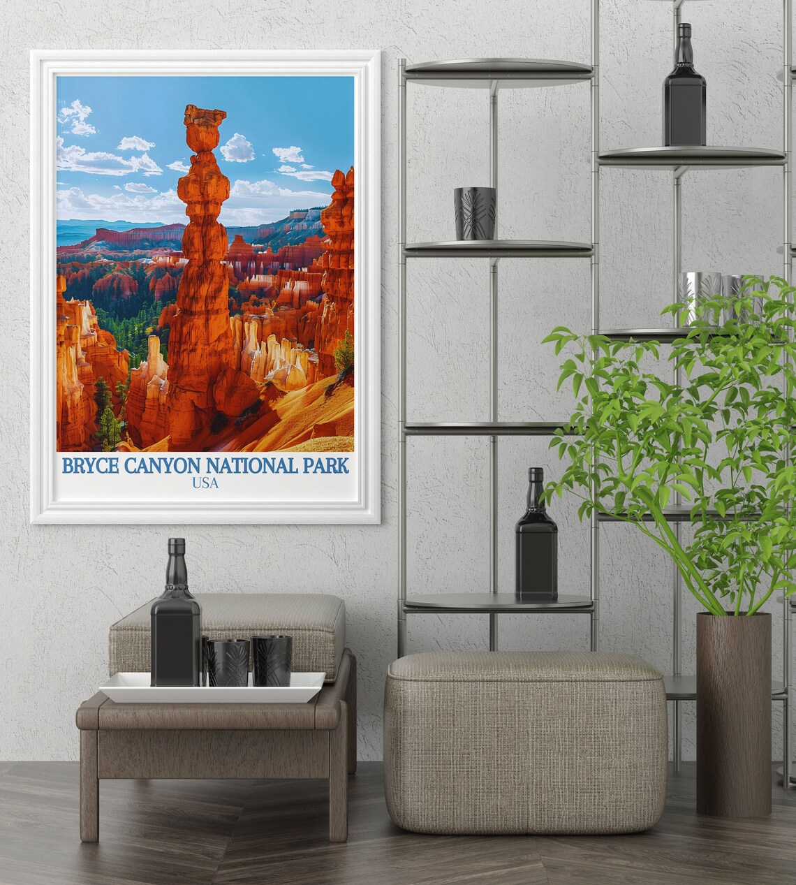 Bryce Canyon National Park Thors Hammer Hoodoo USA Travel Poster - Image 3