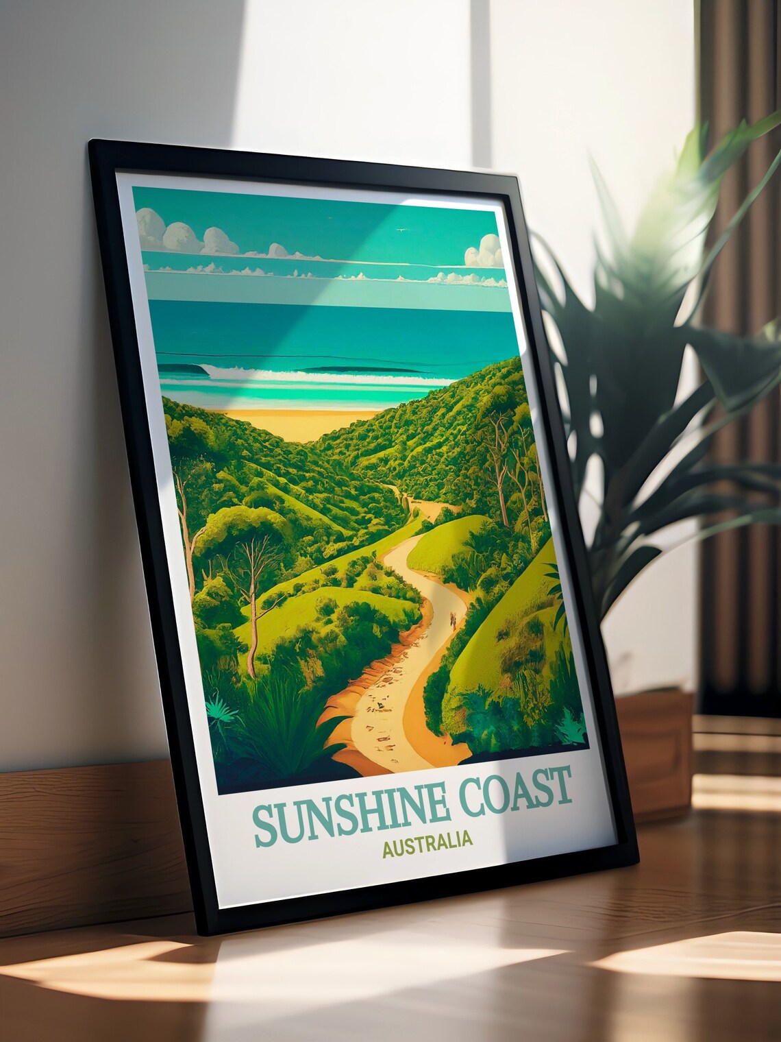 Sunshine Coast Australia Noosa National Park Beach Travel Poster - Image 3