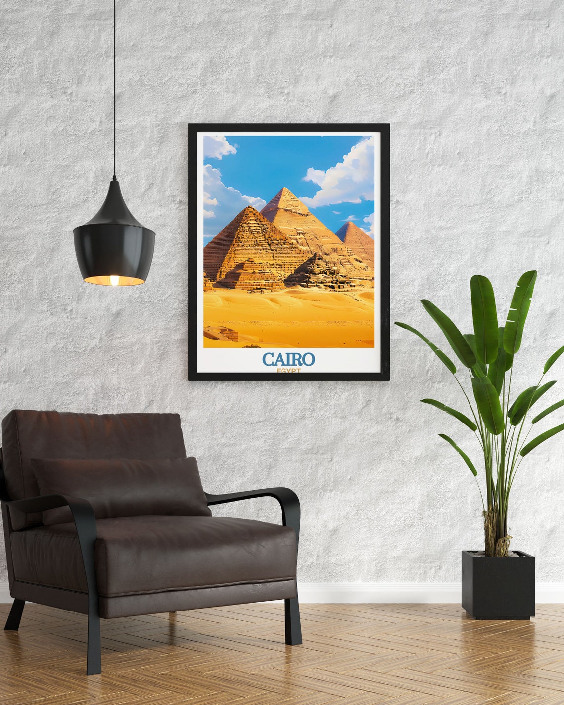 Cairo Travel Print Pyramids Of Giza Art For Gifts And Homecairo Travel Art The Pyramids Of Giza Print - Image 2