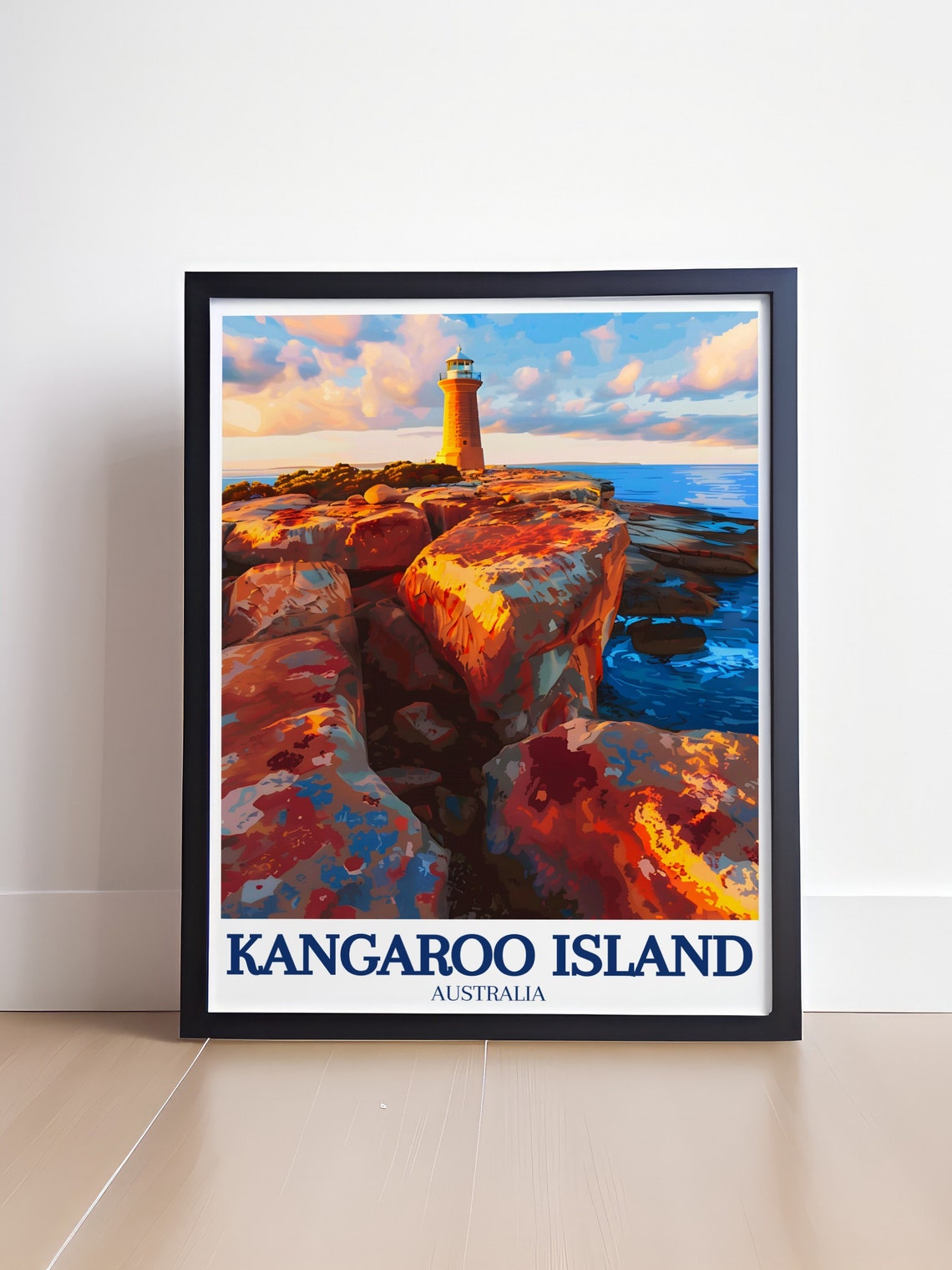 Kangaroo Island Australia Cape Du Couedic Lighthouse Sunset Poster - Image 4