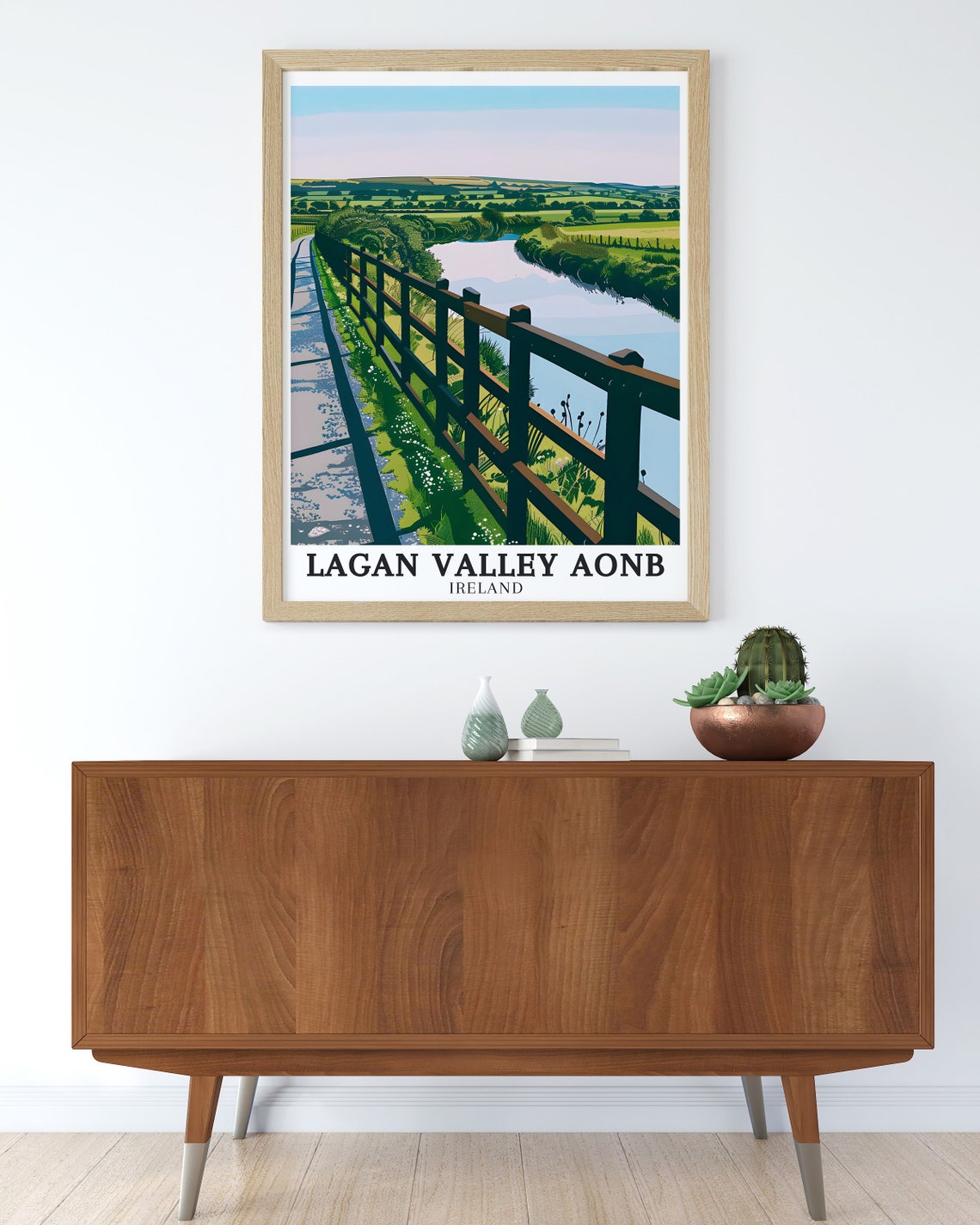 Lagan Valley River Lagan Towpath Green Ireland Travel Poster - Image 3