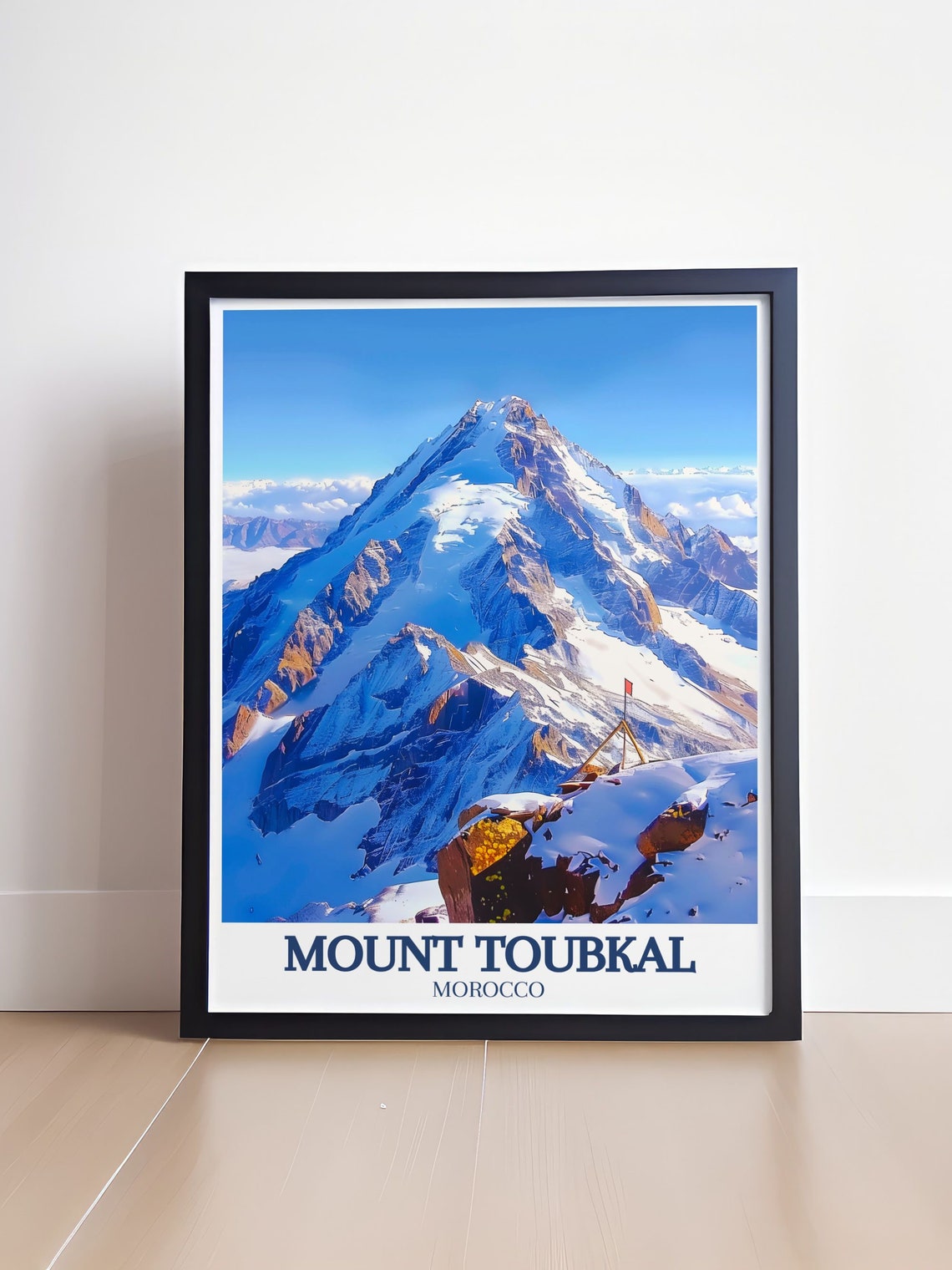 Mount Toubkal Morocco High Atlas Snowy Summit Peak Climb Poster - Image 4