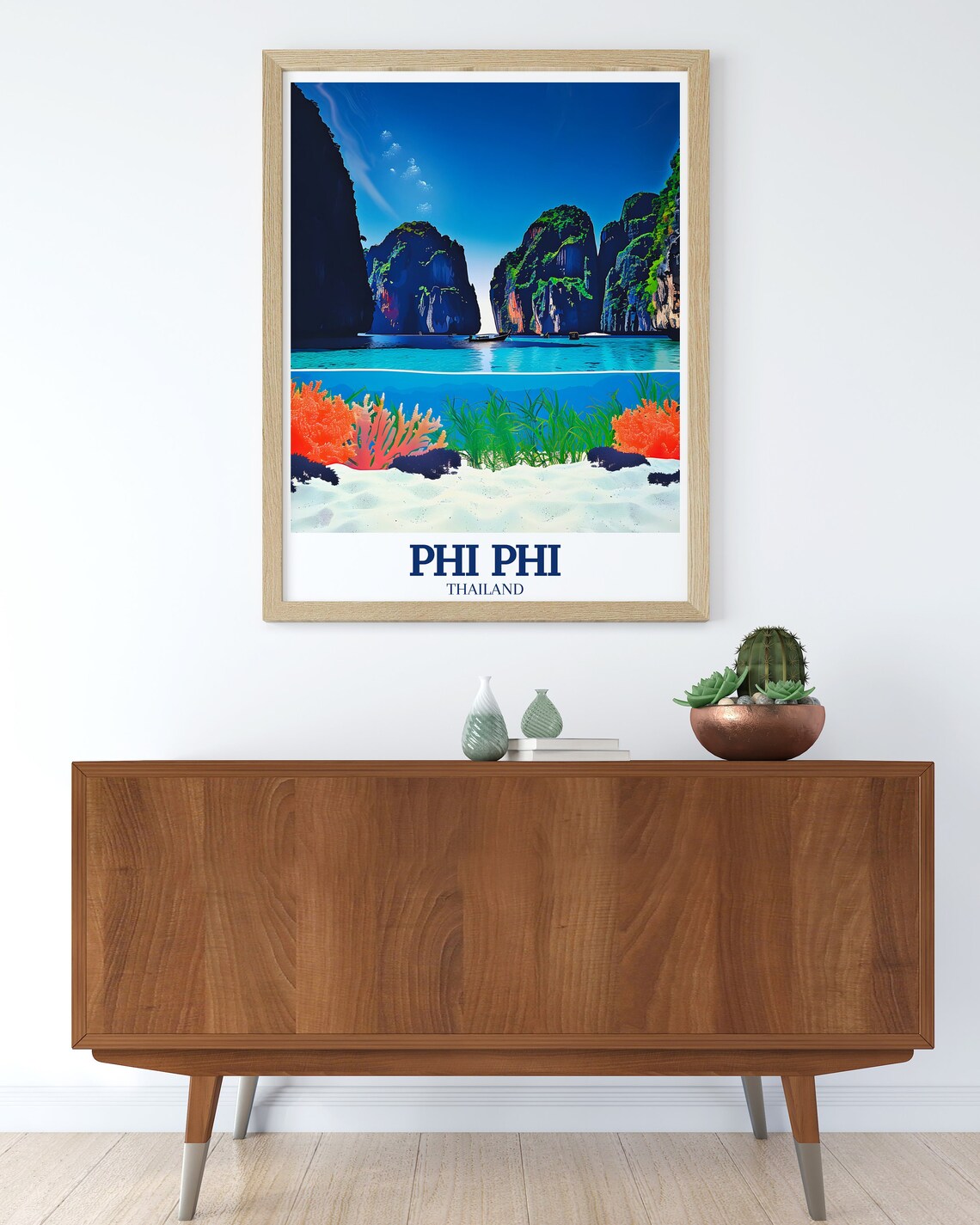 Phi Phi Travel Art Collection Phi Phi Ley Coral Reef Art Maya Bay Scenic Prints Thailand Island Decor Tropical Gifts - Image 2