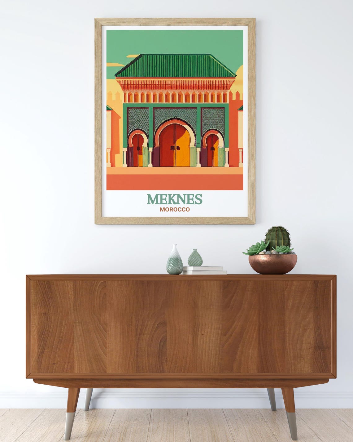 Meknes Morocco Royal Palace Moorish Gate Architecture Poster - Image 2