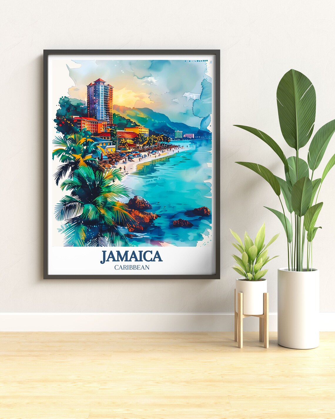 Montego Bay Jamaica Travel Poster, Caribbean Nature Decor - Image 2