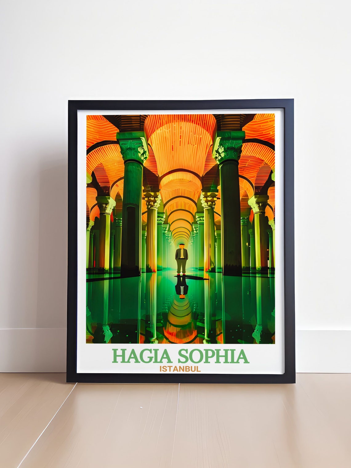Istanbul Basilica Cistern Glowing Columns Underground Hall Poster - Image 4