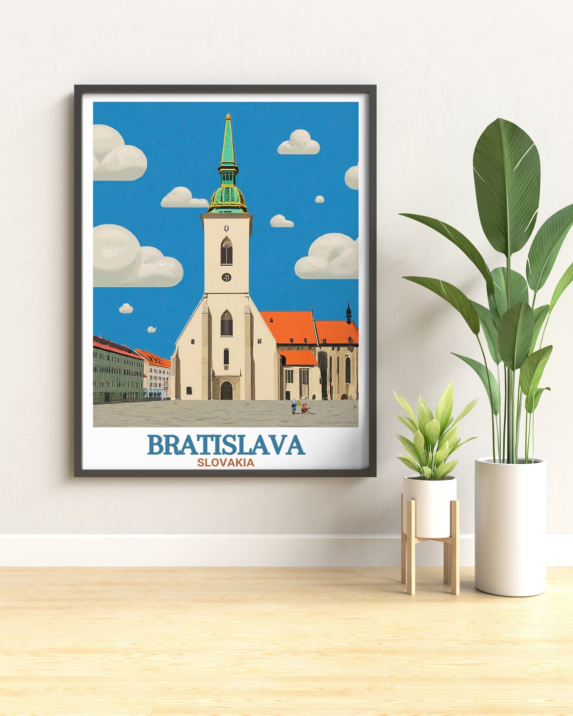 Bratislava Slovakia St Martins Cathedral Spire Vintage Poster - Image 2