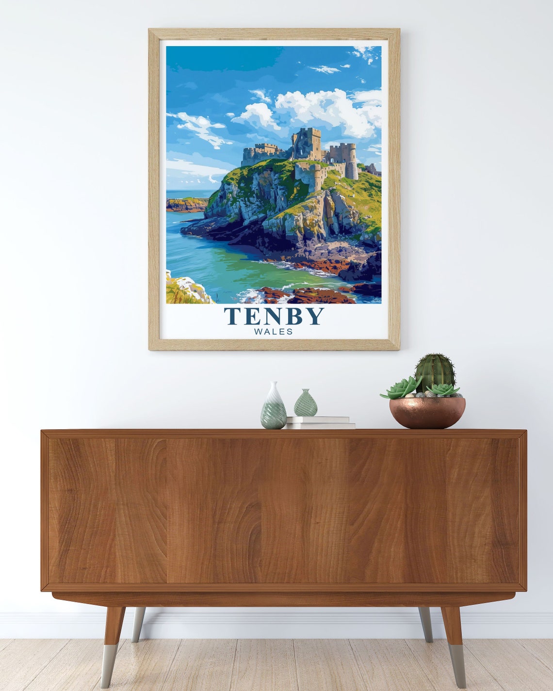 Tenby Castle And St Catherines Island Dramatic Coastal Wales Poster - Image 3