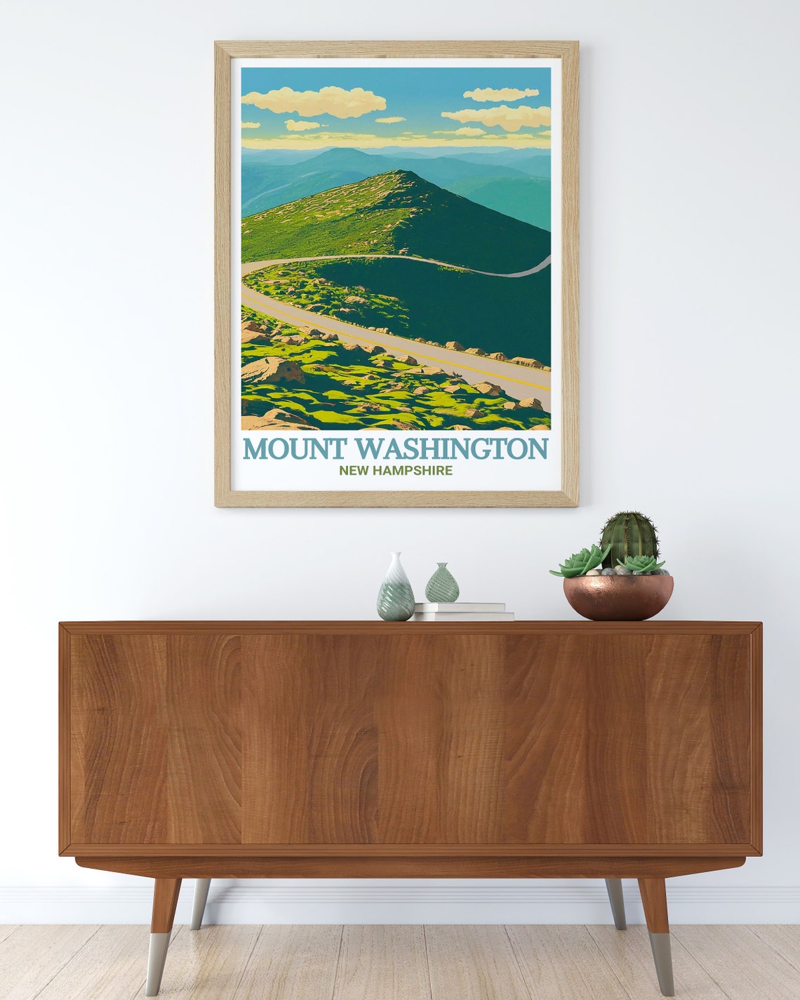 Mount Washington Auto Road Summit View New Hampshire Travel Poster - Image 3
