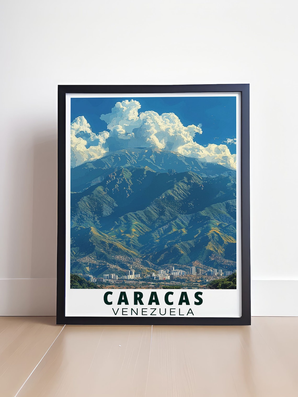 Caracas Avila Mountain Skyline Travel Poster - Image 4