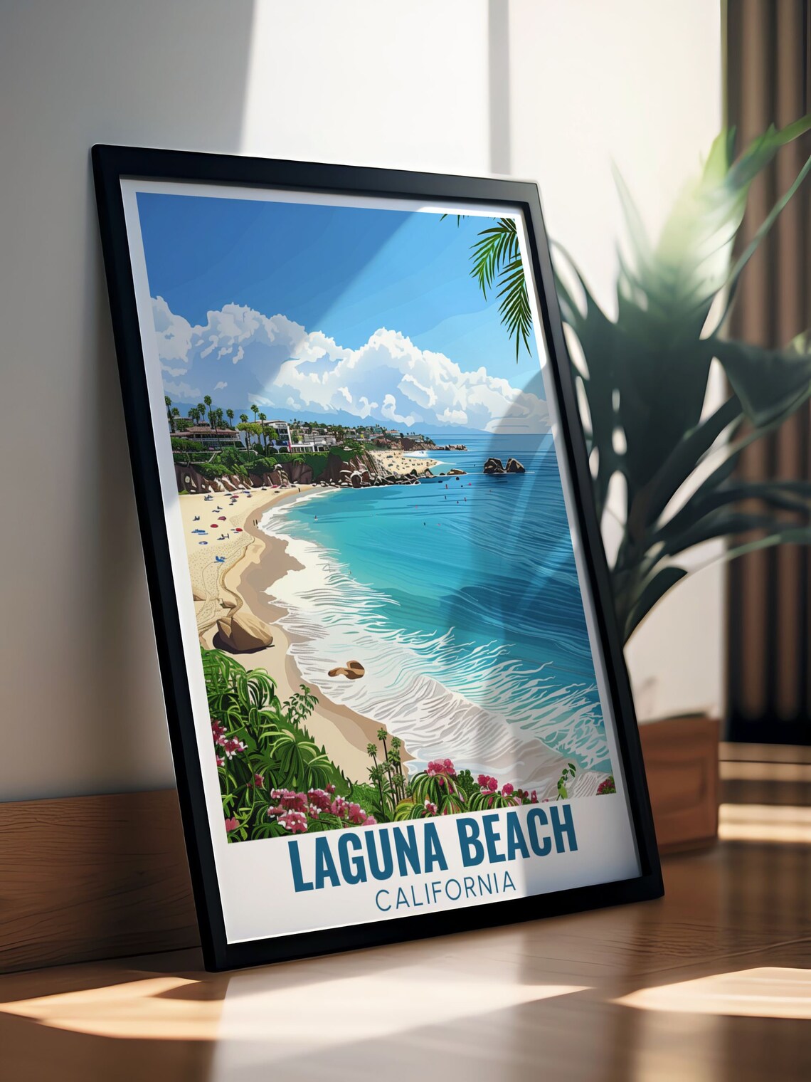 Laguna Beach Turquoise Bay Beach Cove California Travel Poster - Image 2