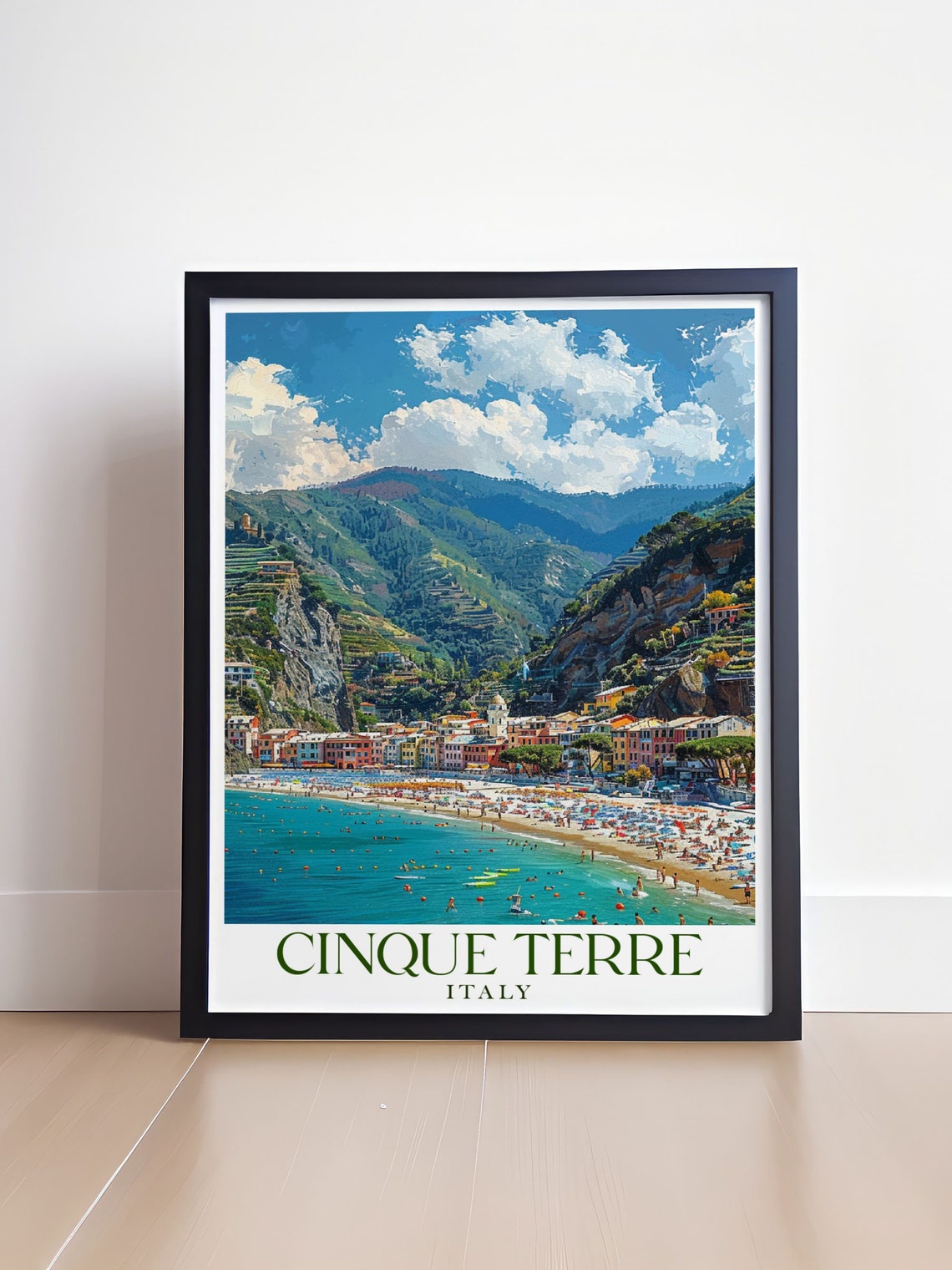 Cinque Terre Monterosso Colorful Beachfront Town View Poster - Image 4