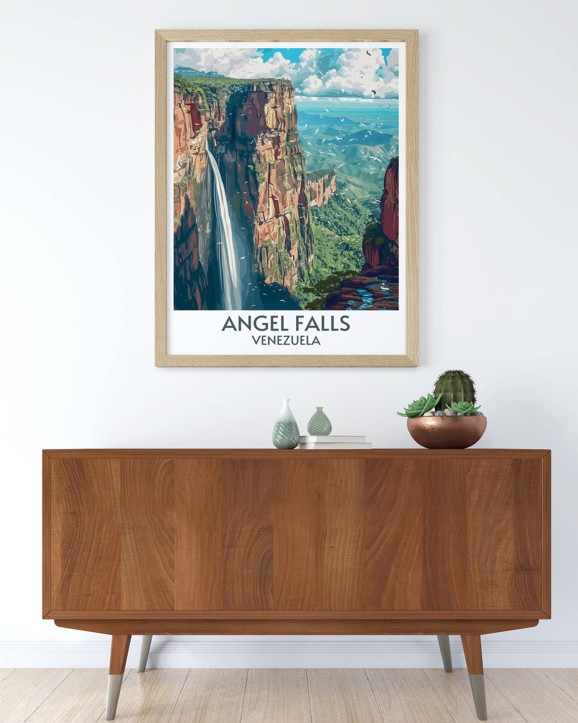 Angel Falls Tepui Cliff Waterfall Canaima Venezuela Travel Poster - Image 3