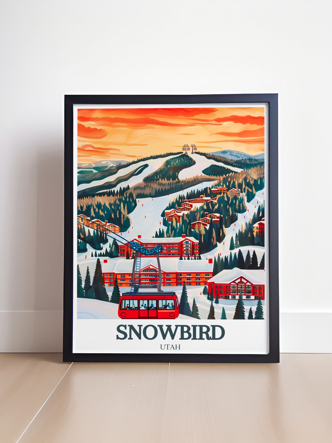 Snowbird Travel Print Snowbird Resort Aerial Tram Posters And Gifts Snowbird Resort Aerial Tram Prints Ski Resort Wall Art - Image 4