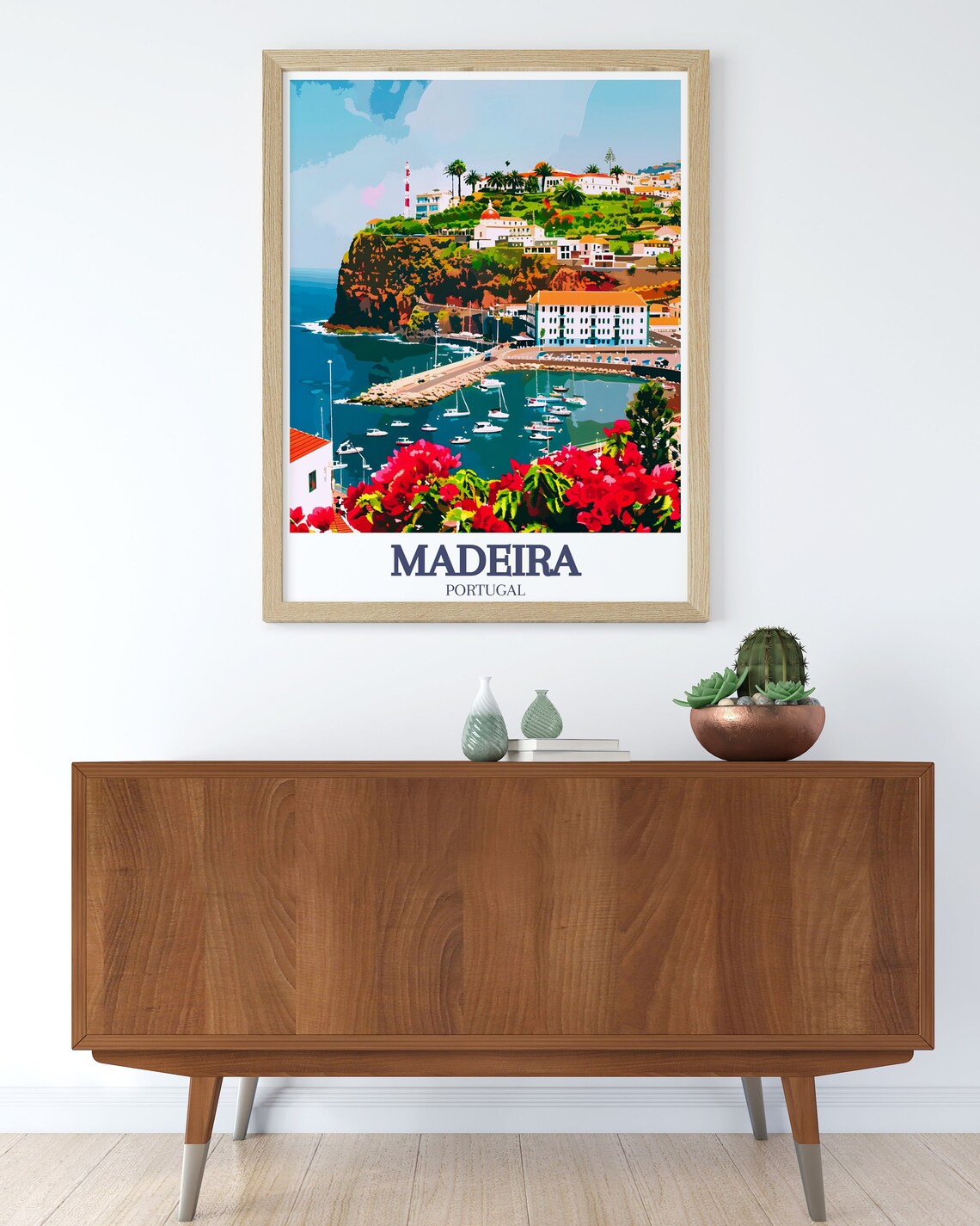 Madeira Portugal Funchal Marina Harbor Boats Island Travel Poster - Image 2