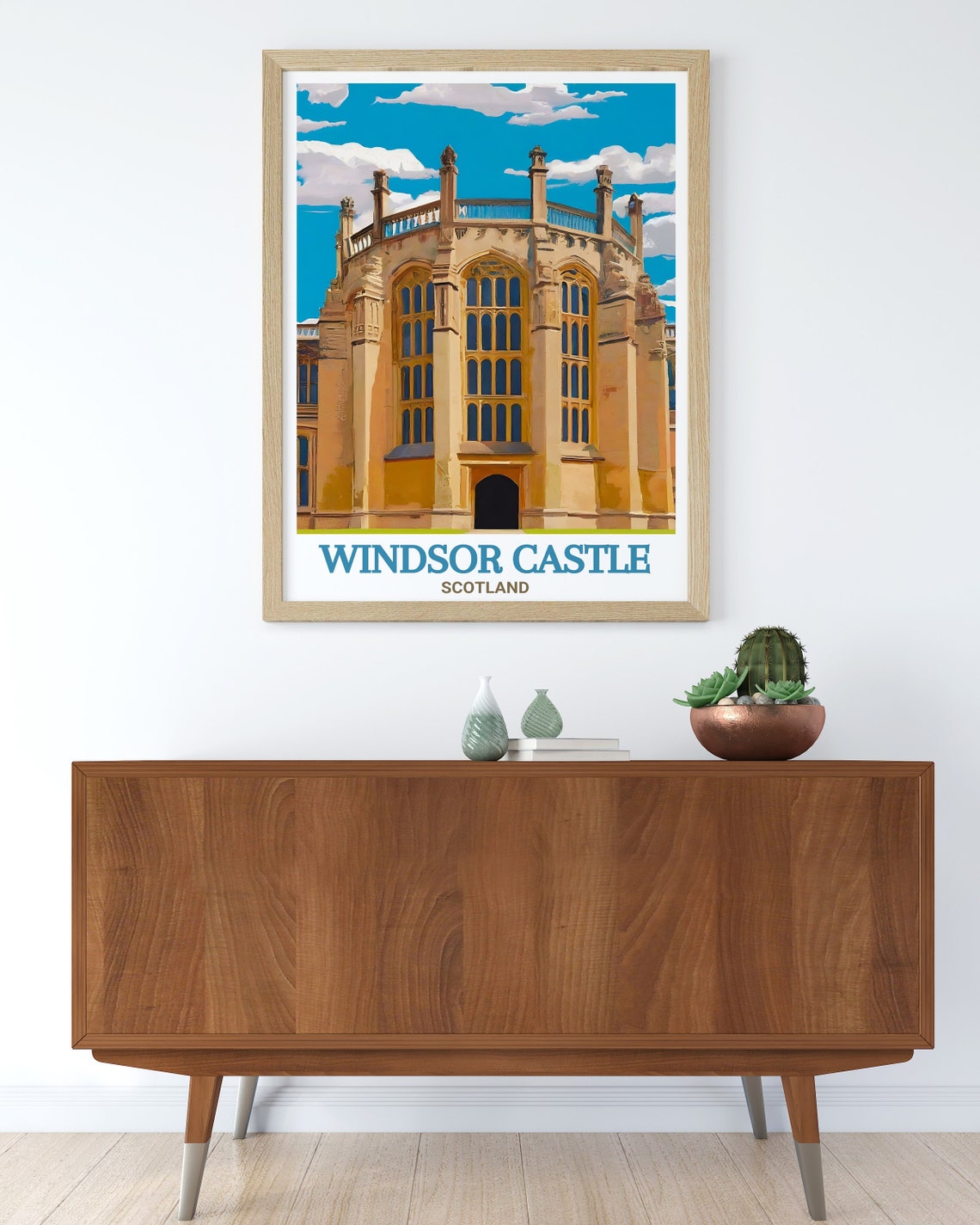 Windsor Castle St Georges Chapel Gothic Facade England Poster - Image 3