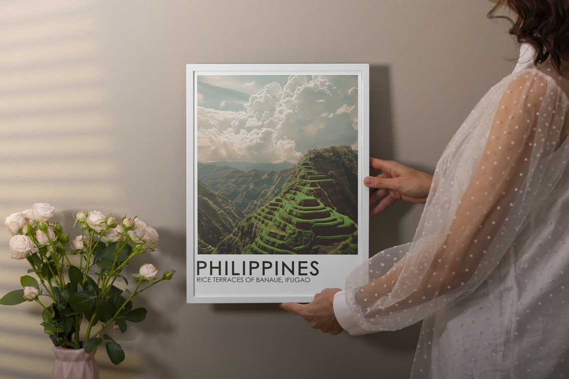 Philippines Travel Poster Banaue Ifugao Decor Rice Terraces Of Banaue Ifugao Gifts Rice Terraces Of Banaue Ifugao Art - Image 3