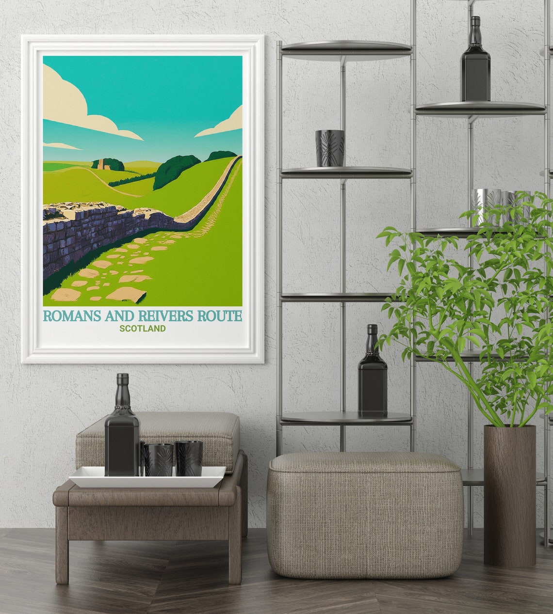 Romans And Reivers Route Hadrians Wall Ancient Stones Trail Poster - Image 3