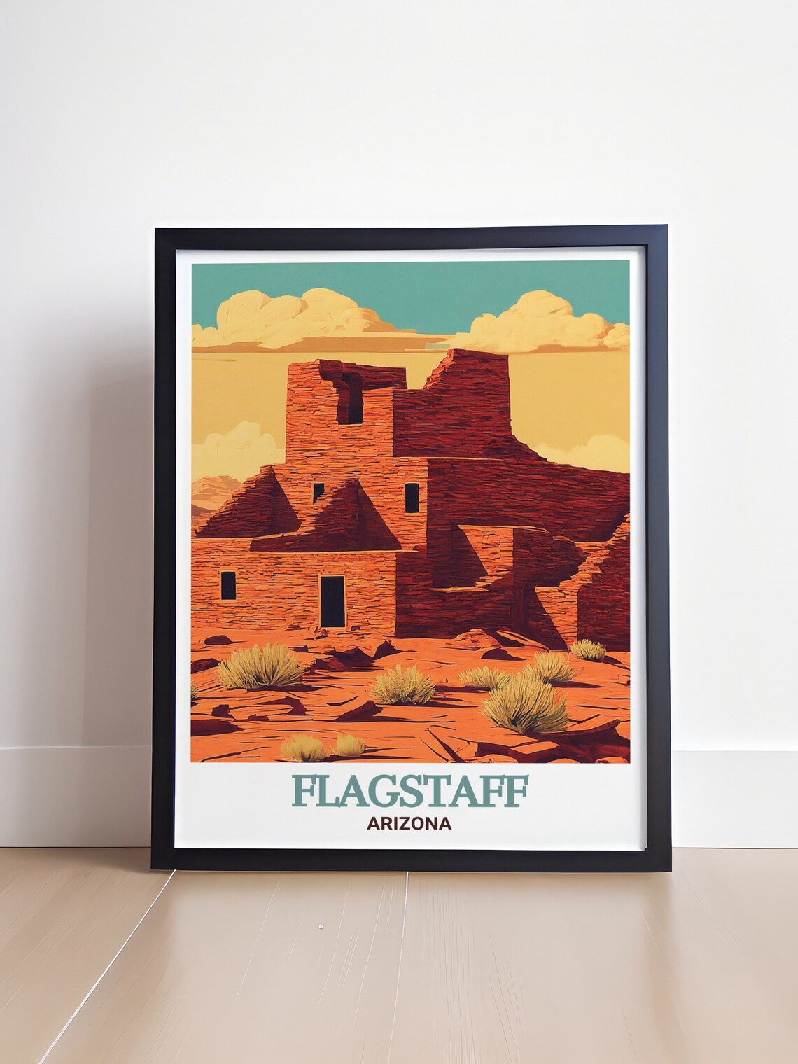 Flagstaff Arizona Wupatki Ruins Desert Vintage Travel Poster - Image 4