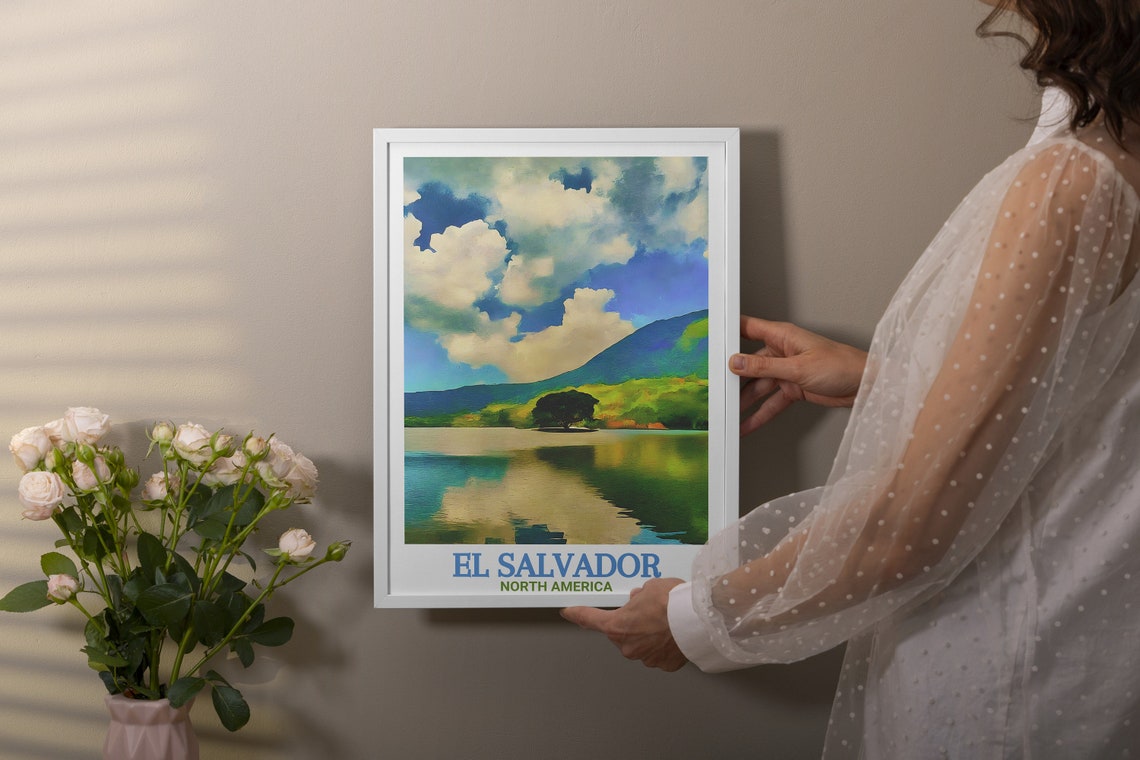 El Salvador Print Lake Coatepeque Posters El Salvador Paintings And Travel Prints El Salvador Art Prints El Salvador Wall Art - Image 2