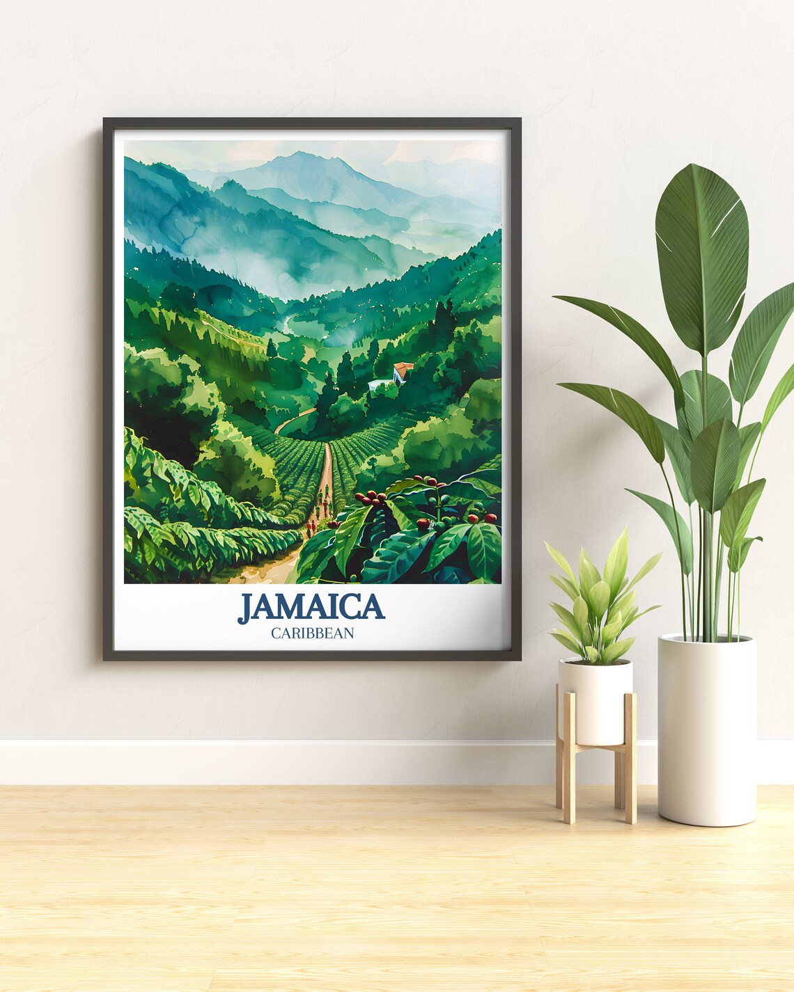 Jamaica Blue Mountains Coffee Plantation Misty Mountain Trail Poster - Image 2