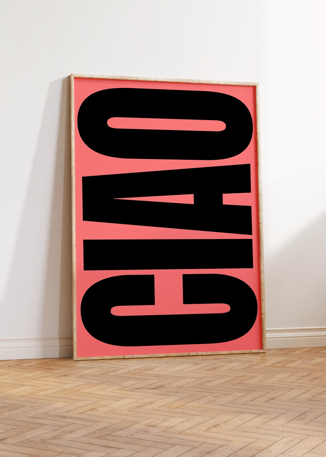 Ciao Typography Poster, Bedroom Living Room Art