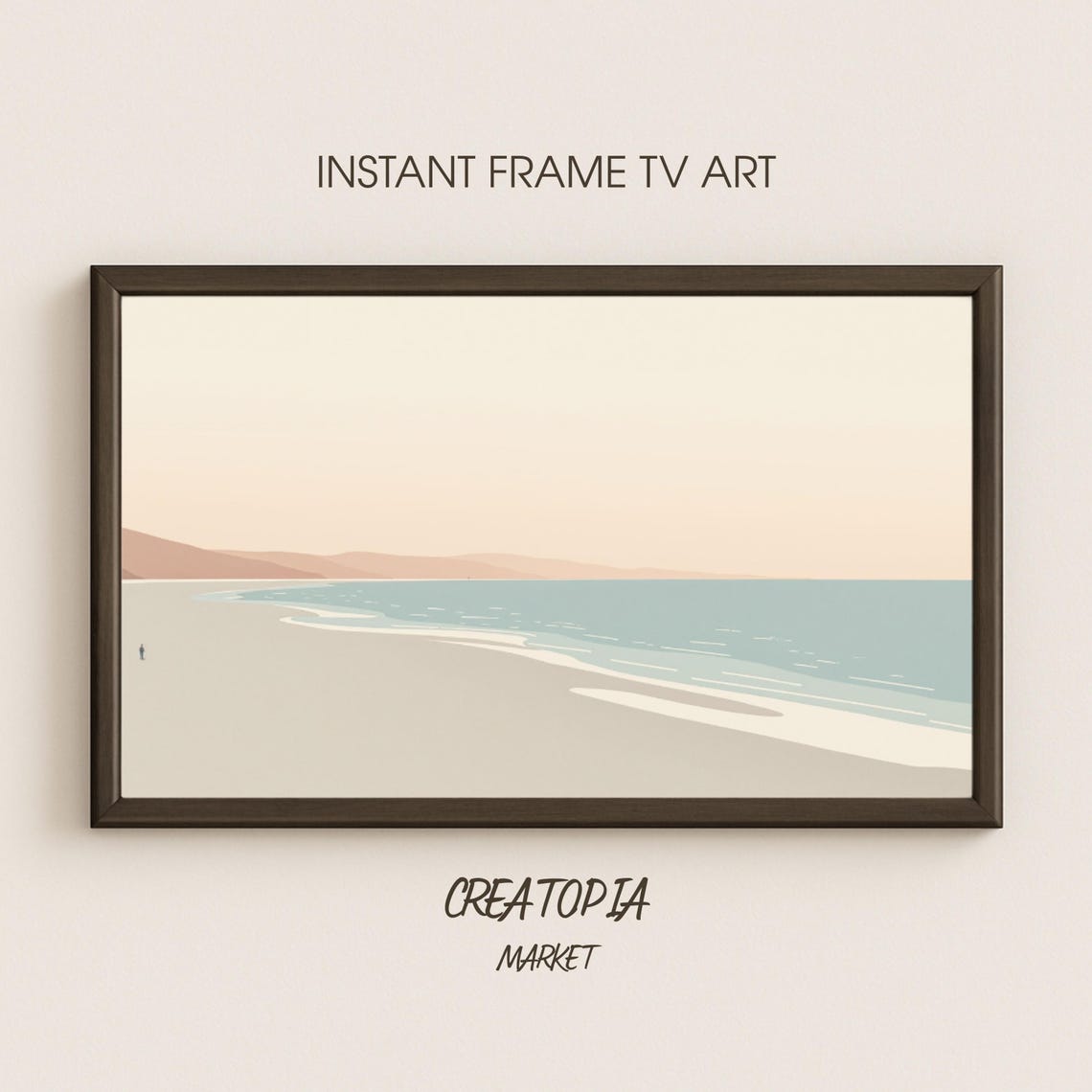 Calm Morning Coastline Minimalist Seaside Beach TV Art Poster