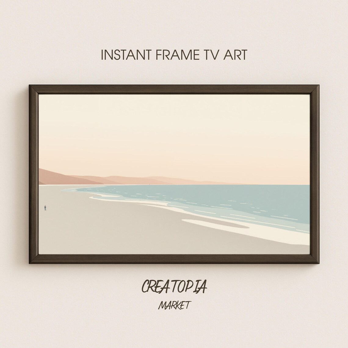 Samsung Frame Tv Art Calm Morning By The Coast Minimalist Seaside