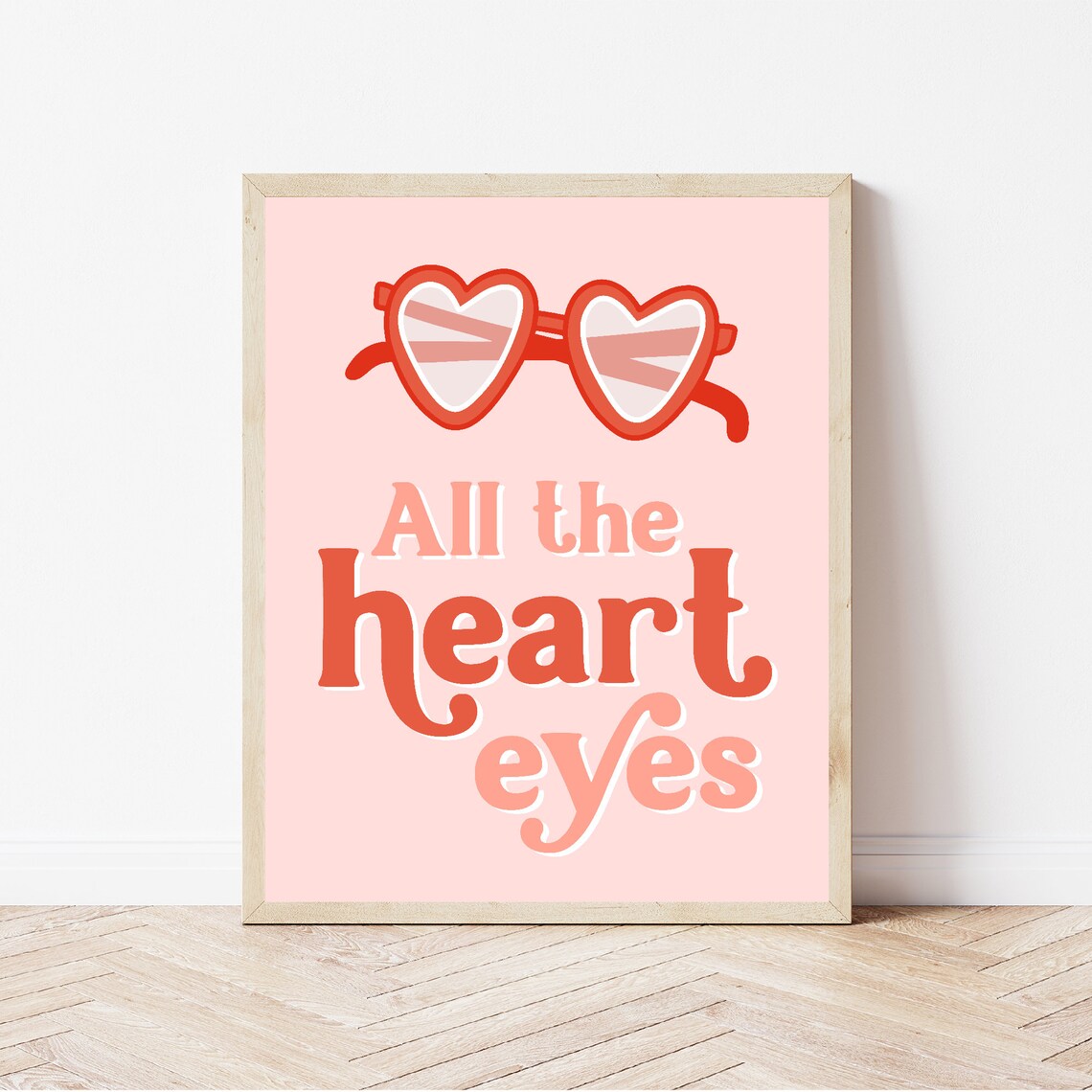 Heart Eyes Retro Print, Valentine Wall Art - Image 2