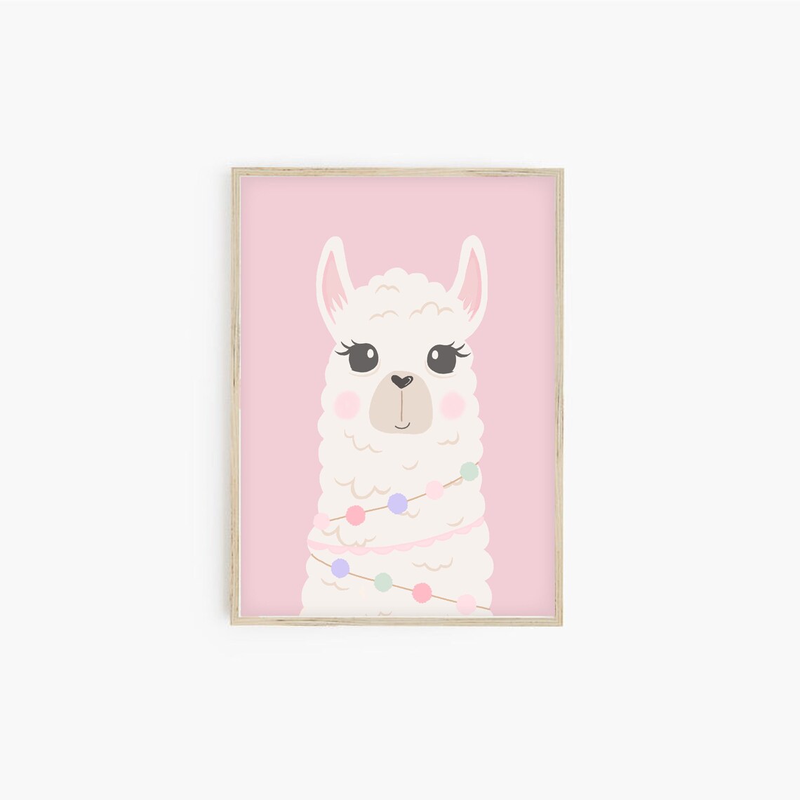 Cute Llama Art Print for Nursery and Bedroom - Image 2