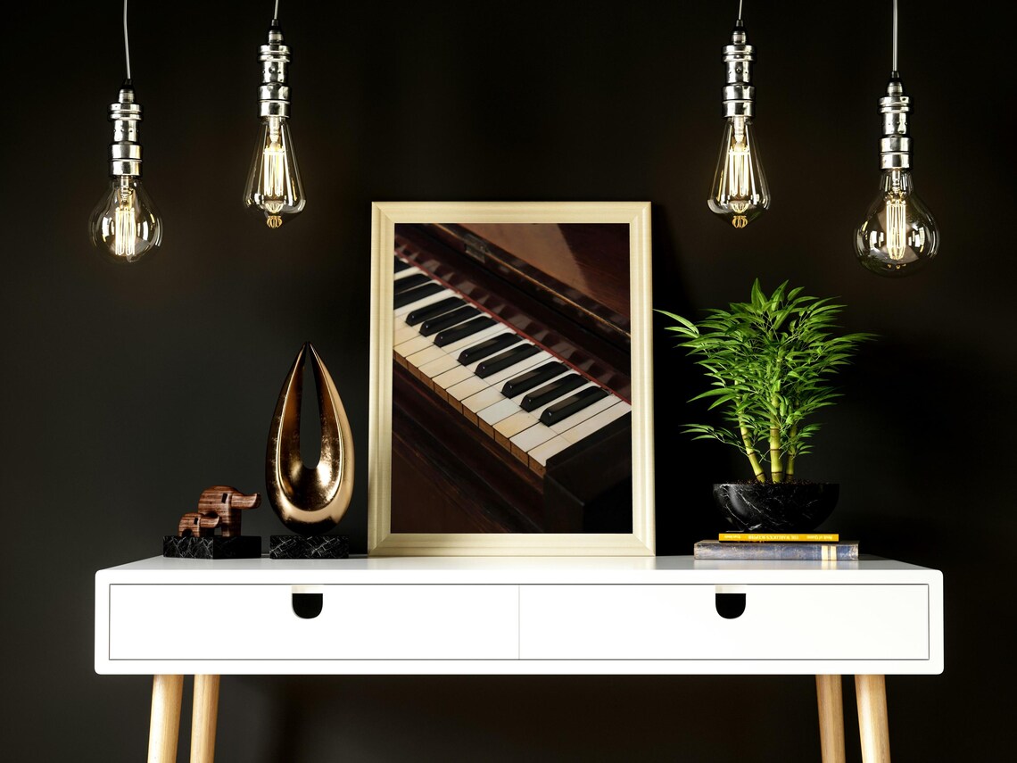 Vintage Piano Keys Rustic Musical Decor - Image 6