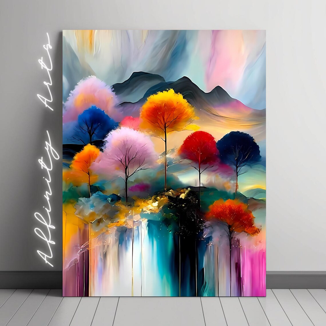 Dreamscape Forest, Colorful Abstract Landscape