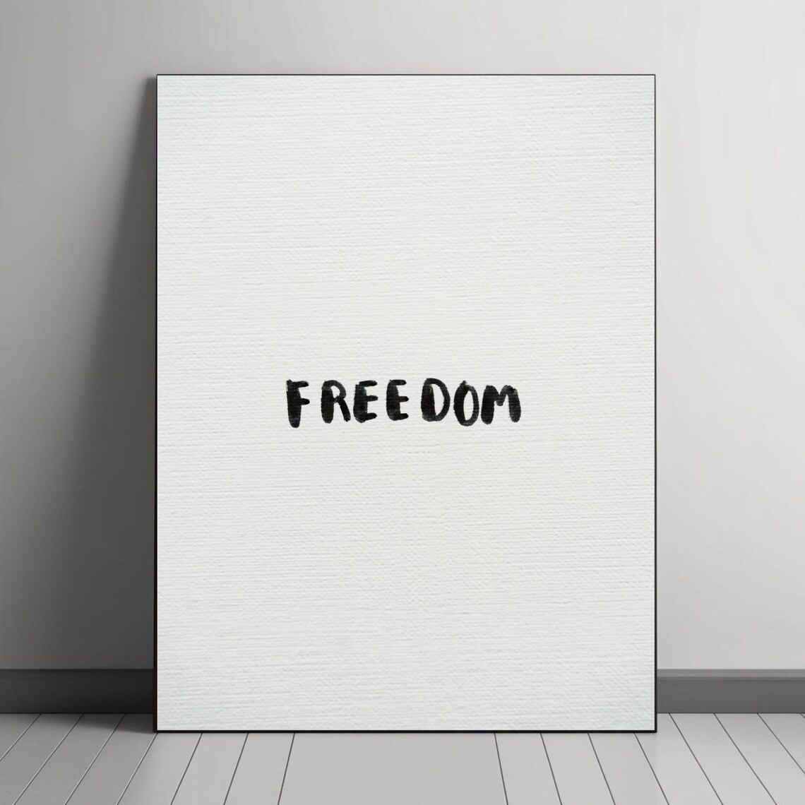Freedom Minimalist Typography Poster, Motivational Decor