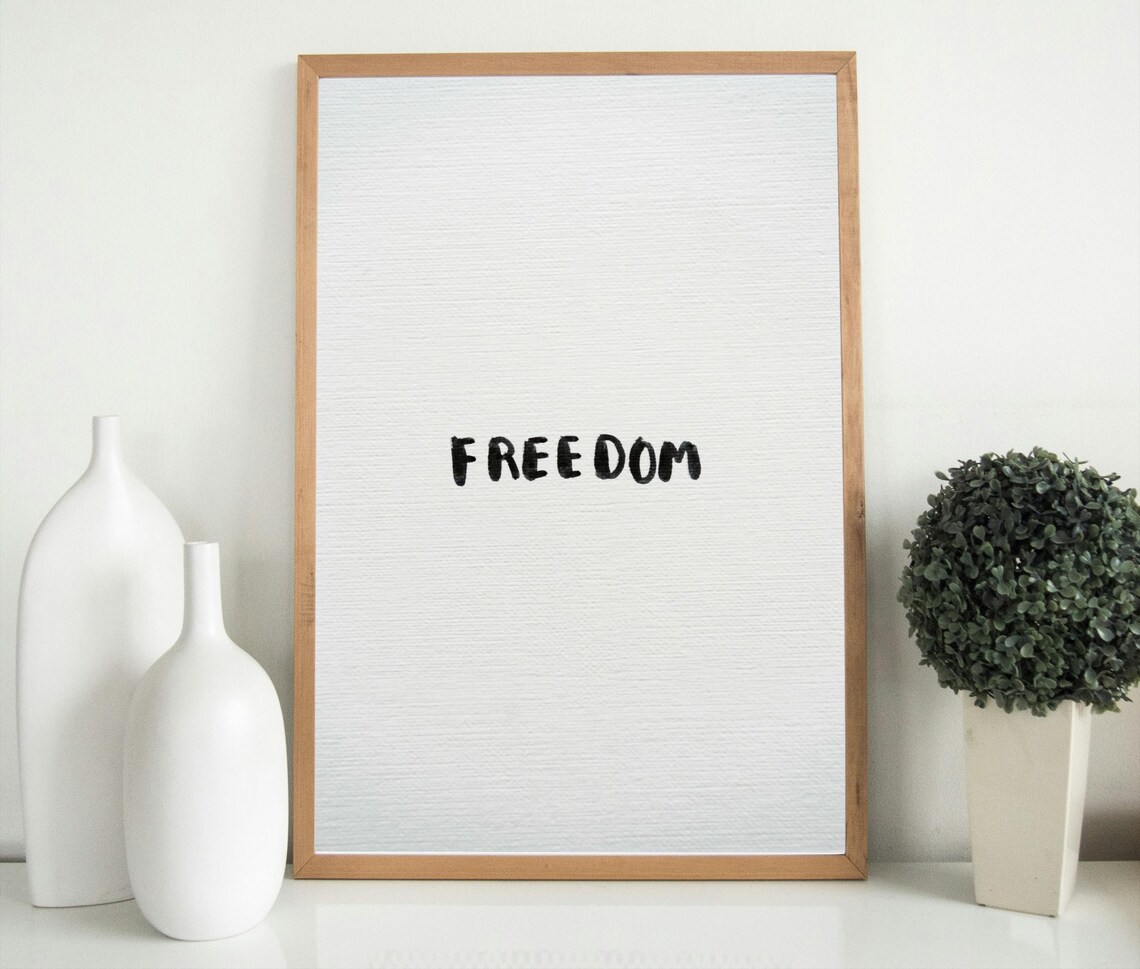 Freedom Minimalist Typography Poster, Motivational Decor - Image 6