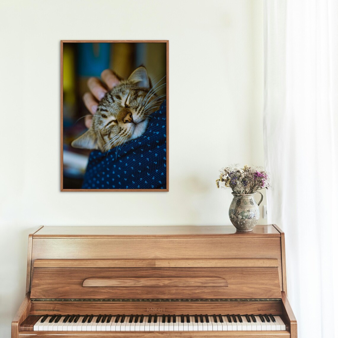 Cozy Moment of a Happy Cat, Tabby Cat Art - Image 4