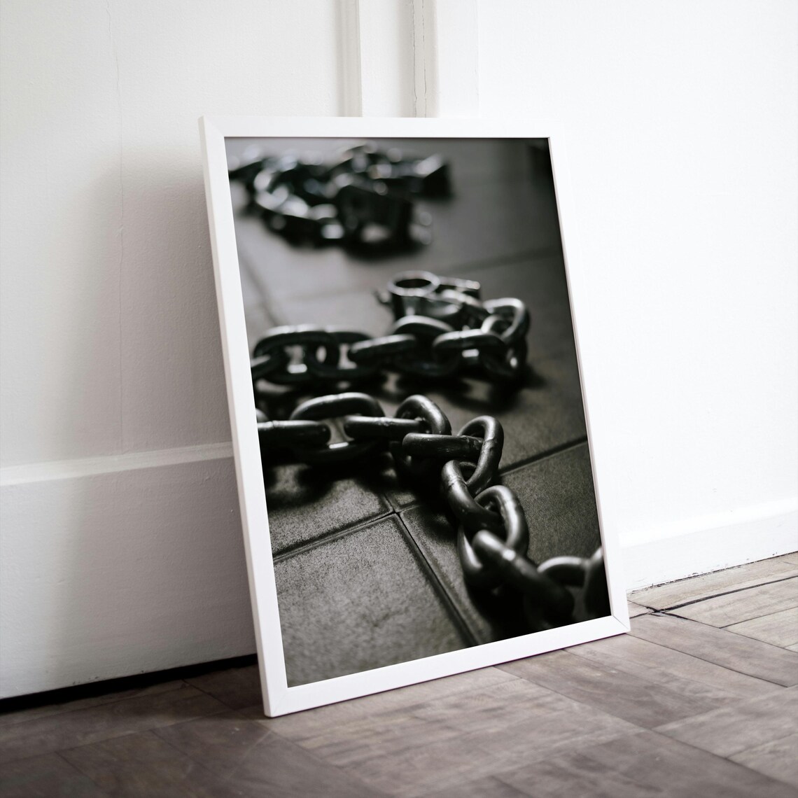 Chains Of Strength Minimalist Metal Chains Art - Image 6