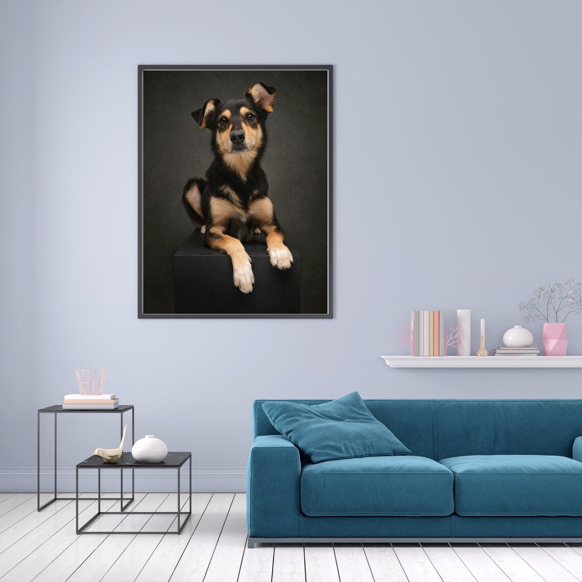 Majestic Dog Portrait, Elegant Black And Tan Photography - Image 2